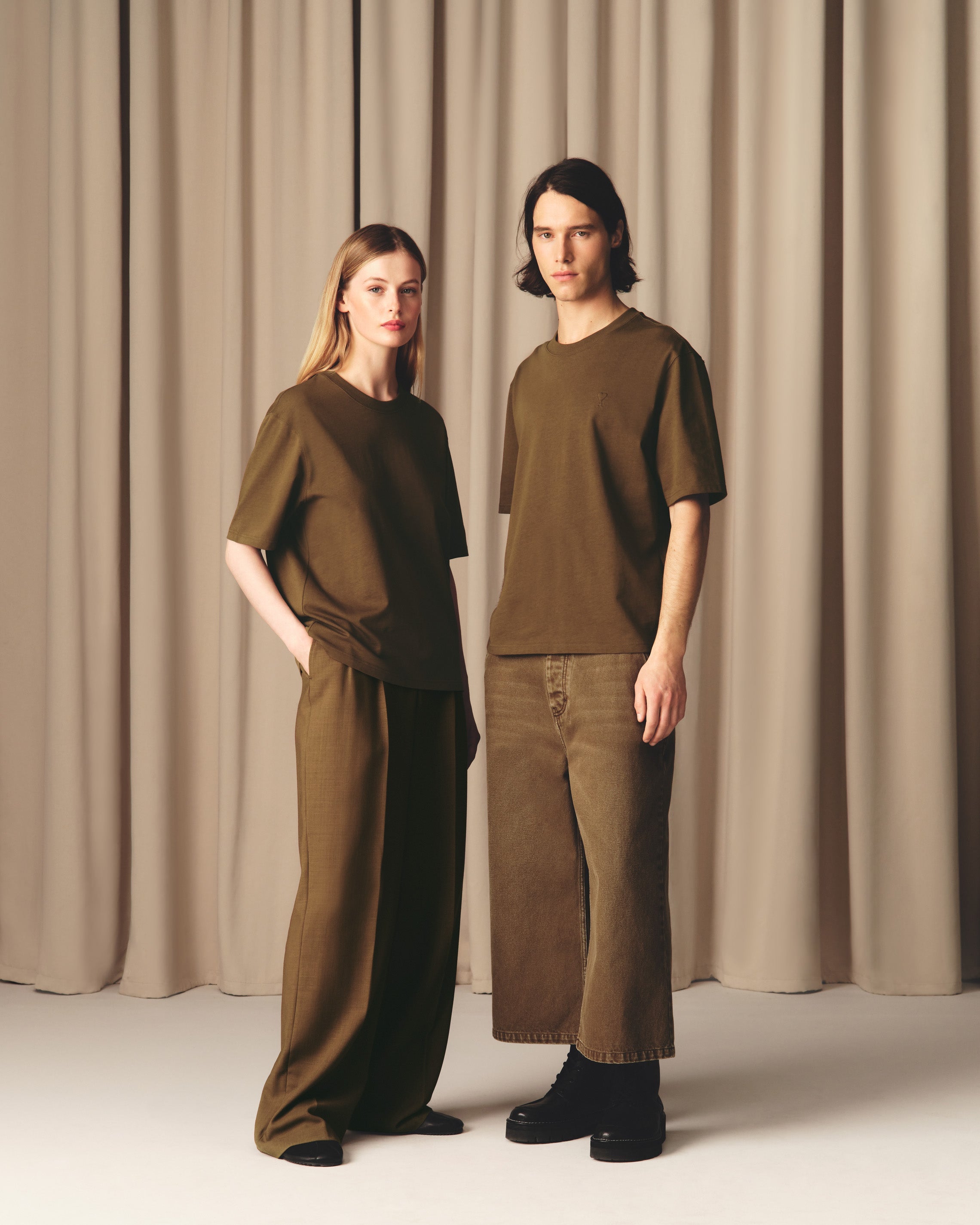 Brown Cotton Ami De Coeur T-shirt HAZELNUT