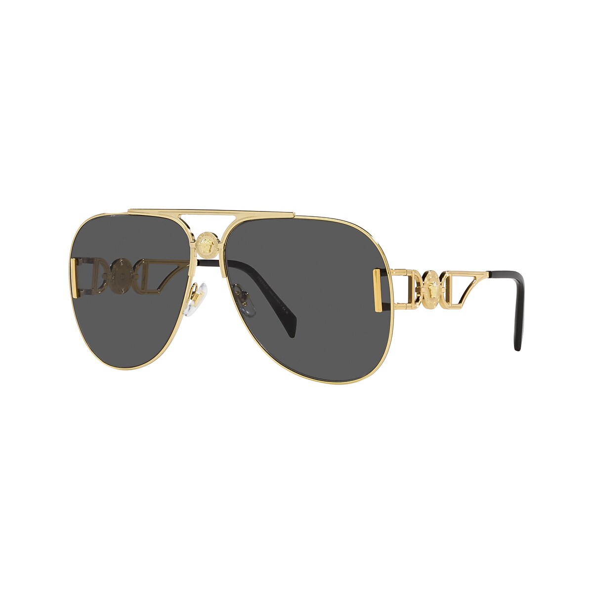 VERSACE VE2255 Gold - Unisex Luxury Sunglasses, Dark Grey Lens
