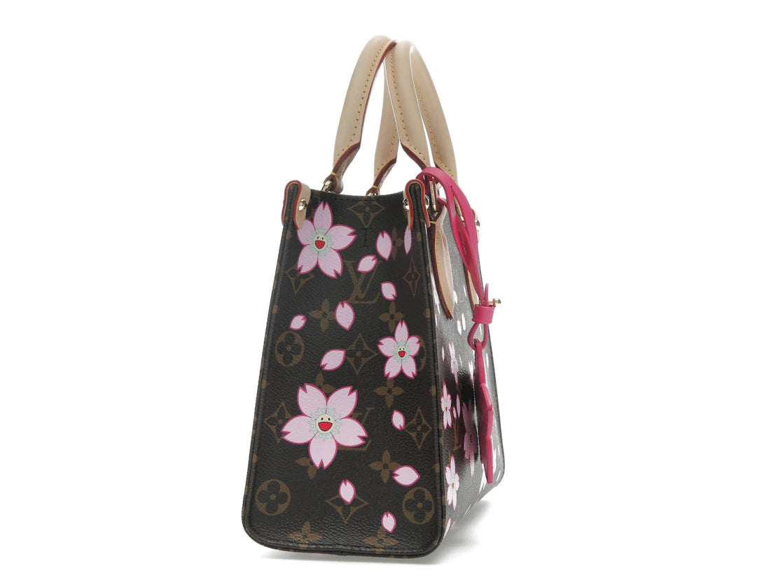 Louis Vuitton x Takashi Murakami OnTheGo PM Sakura Brown