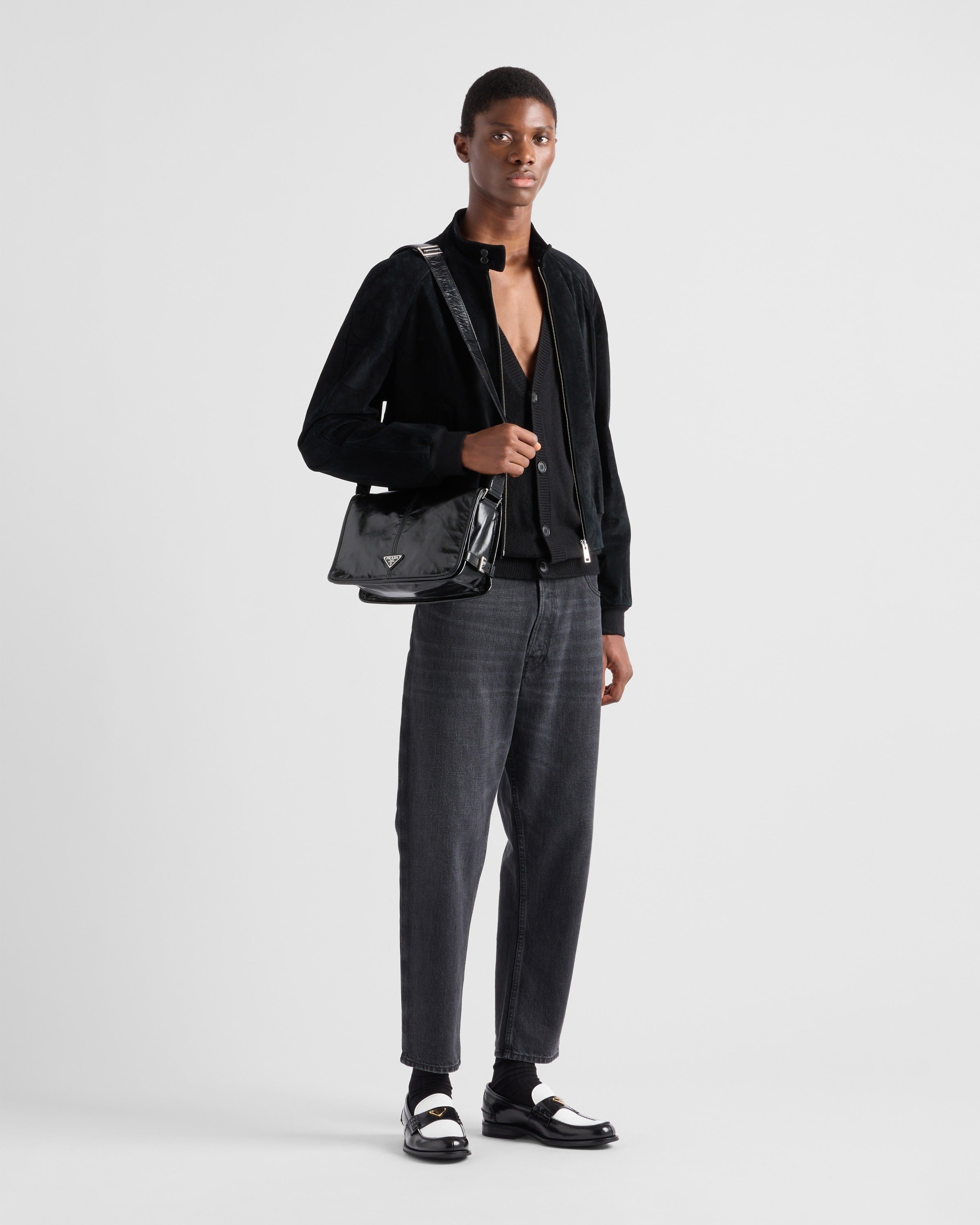 Leather shoulder bag Black