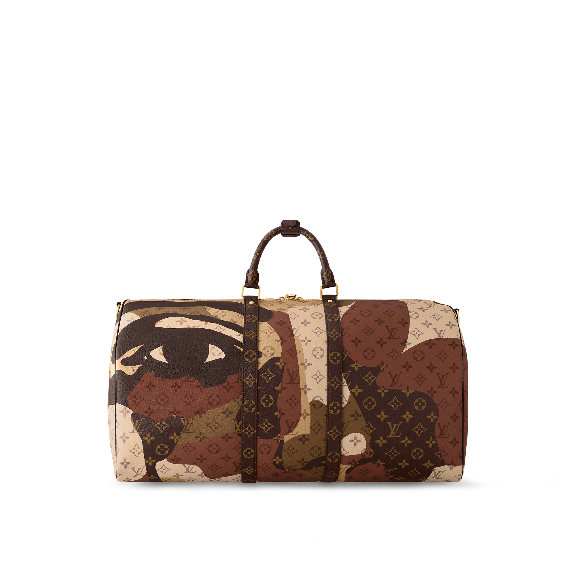 Keepall Bandoulière 55 Monogram Coated Canvas and Cowhide Leather