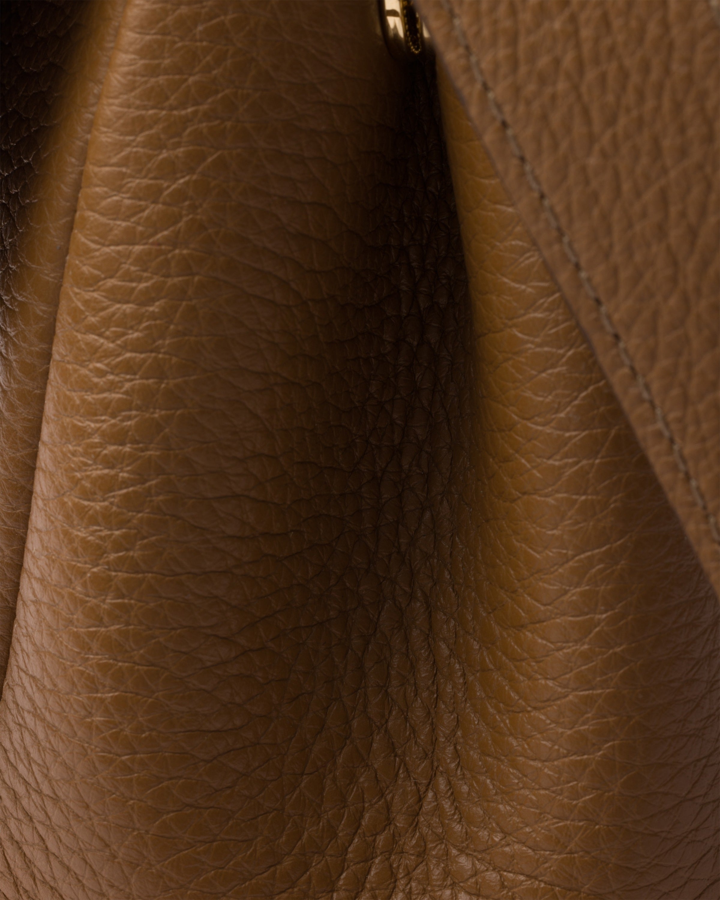 Small leather shoulder bag Caramel