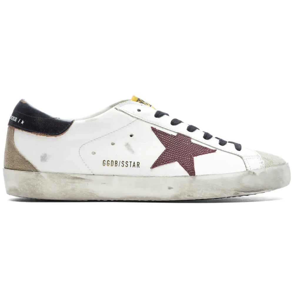 Golden Goose Super-Star White Taupe Bordeaux