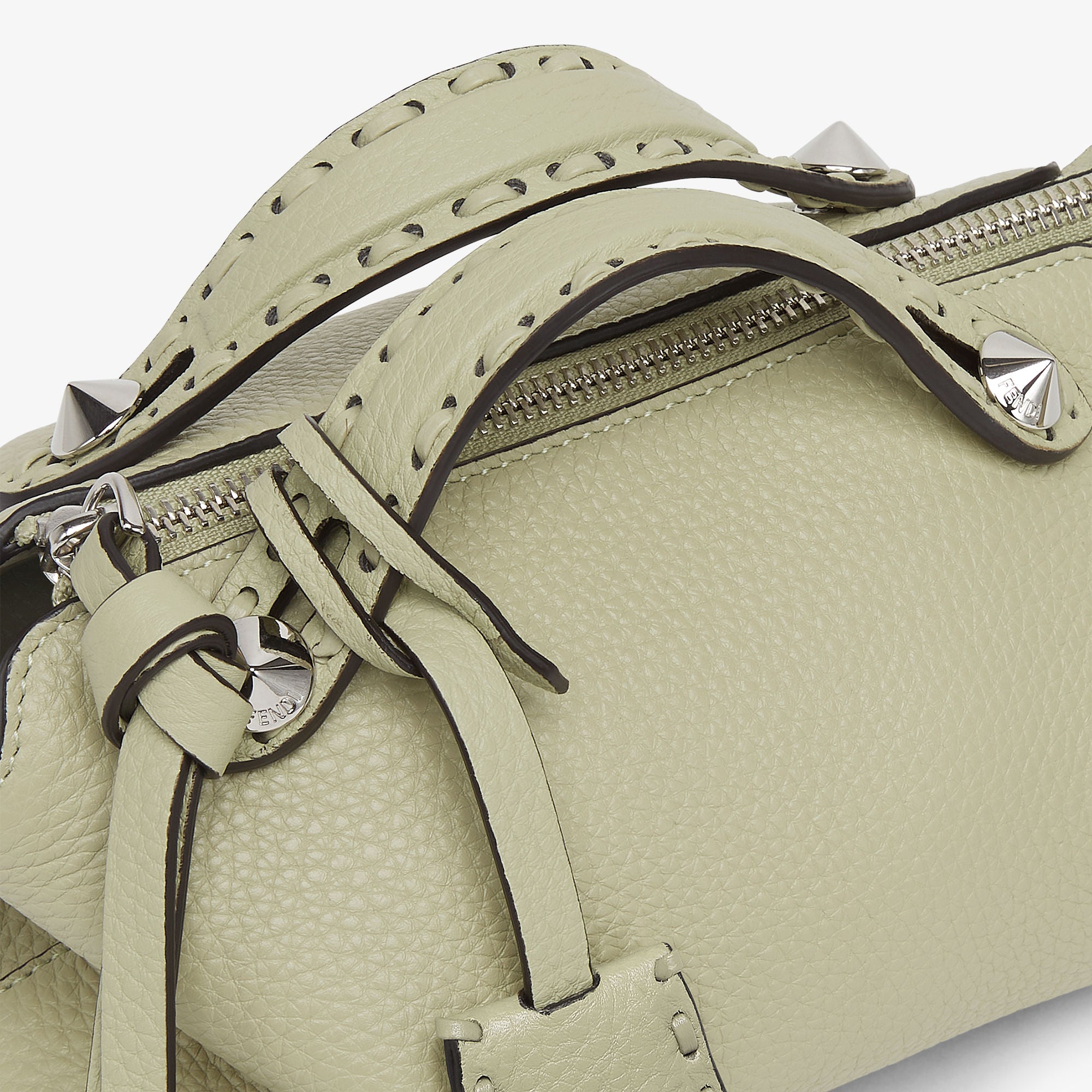 By The Way Selleria Mini Sage green Selleria mini-bag with 156 hand-sewn topstitches