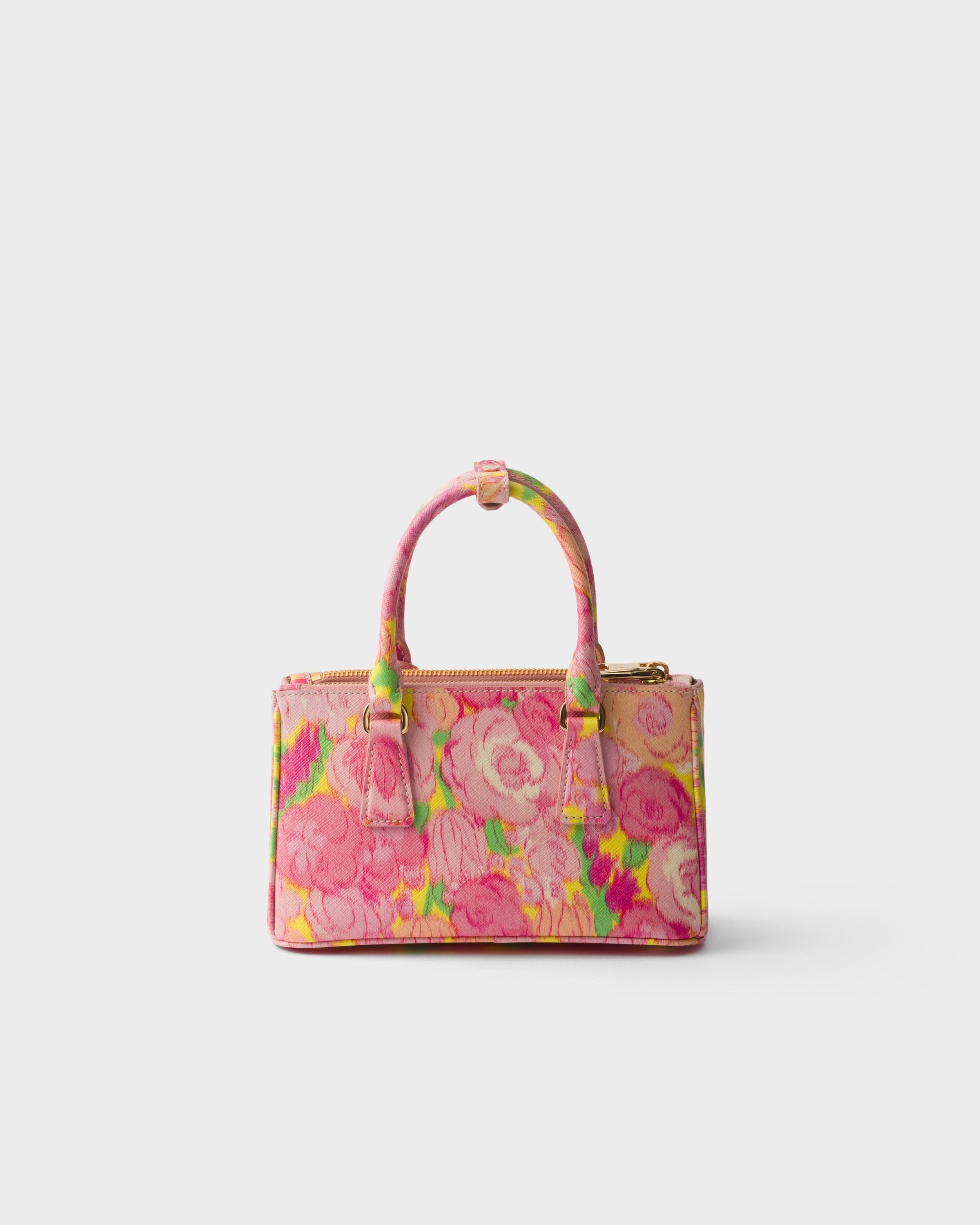 Prada Galleria printed Saffiano leather mini-bag Pink