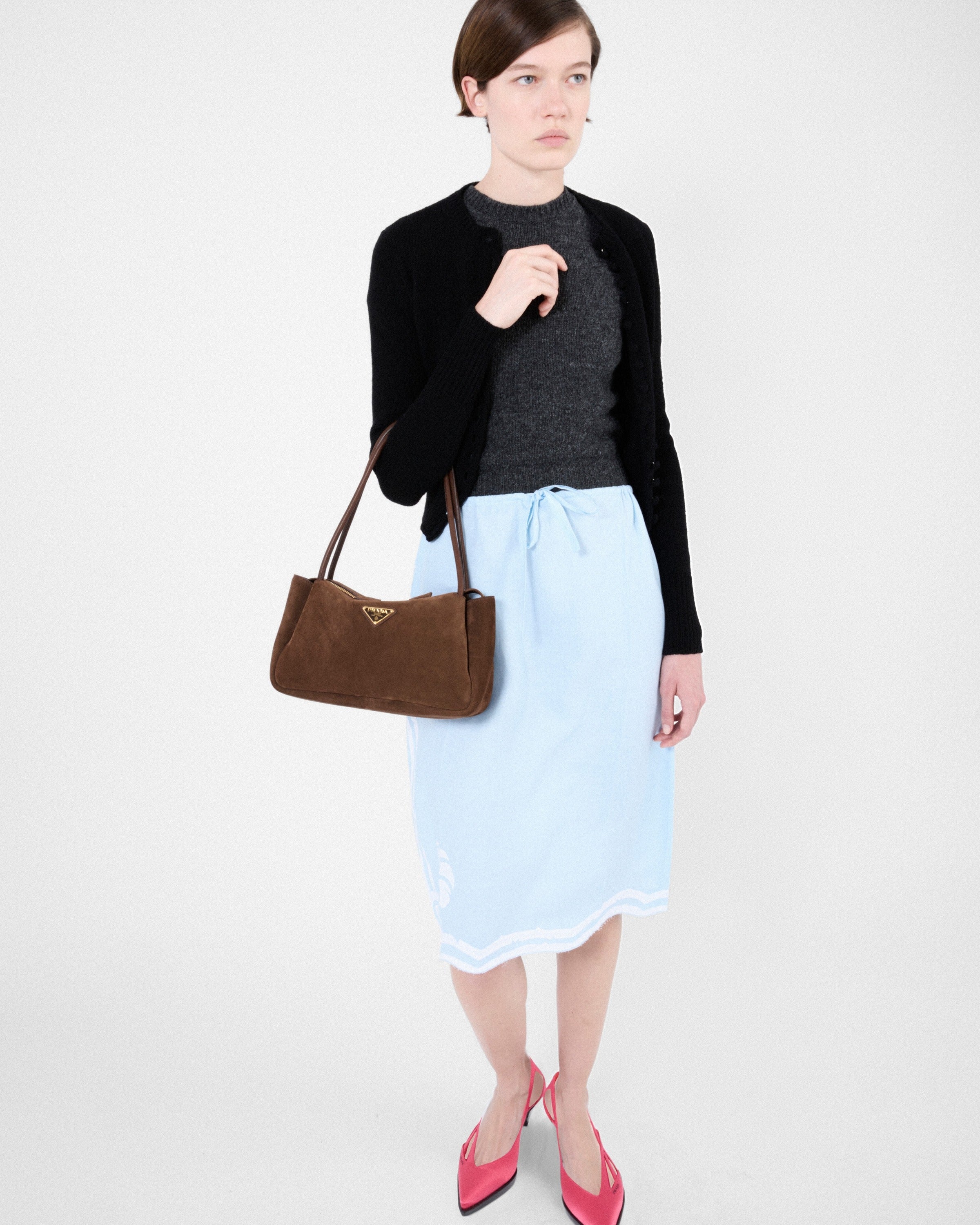 Short-sleeved cashmere sweater Slate Gray