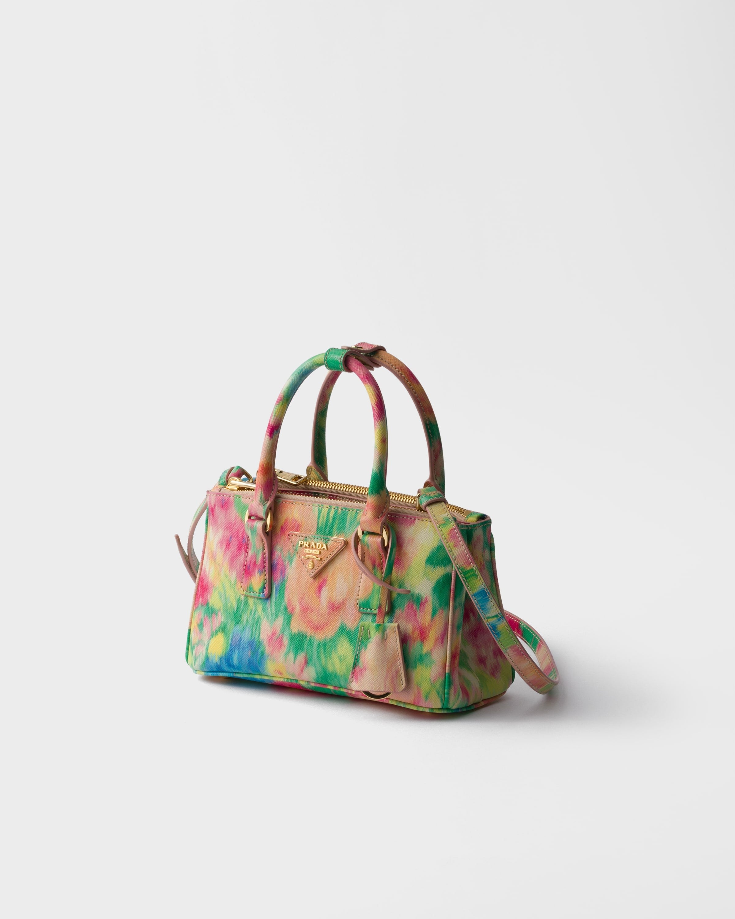 Prada Galleria printed Saffiano leather mini-bag Green