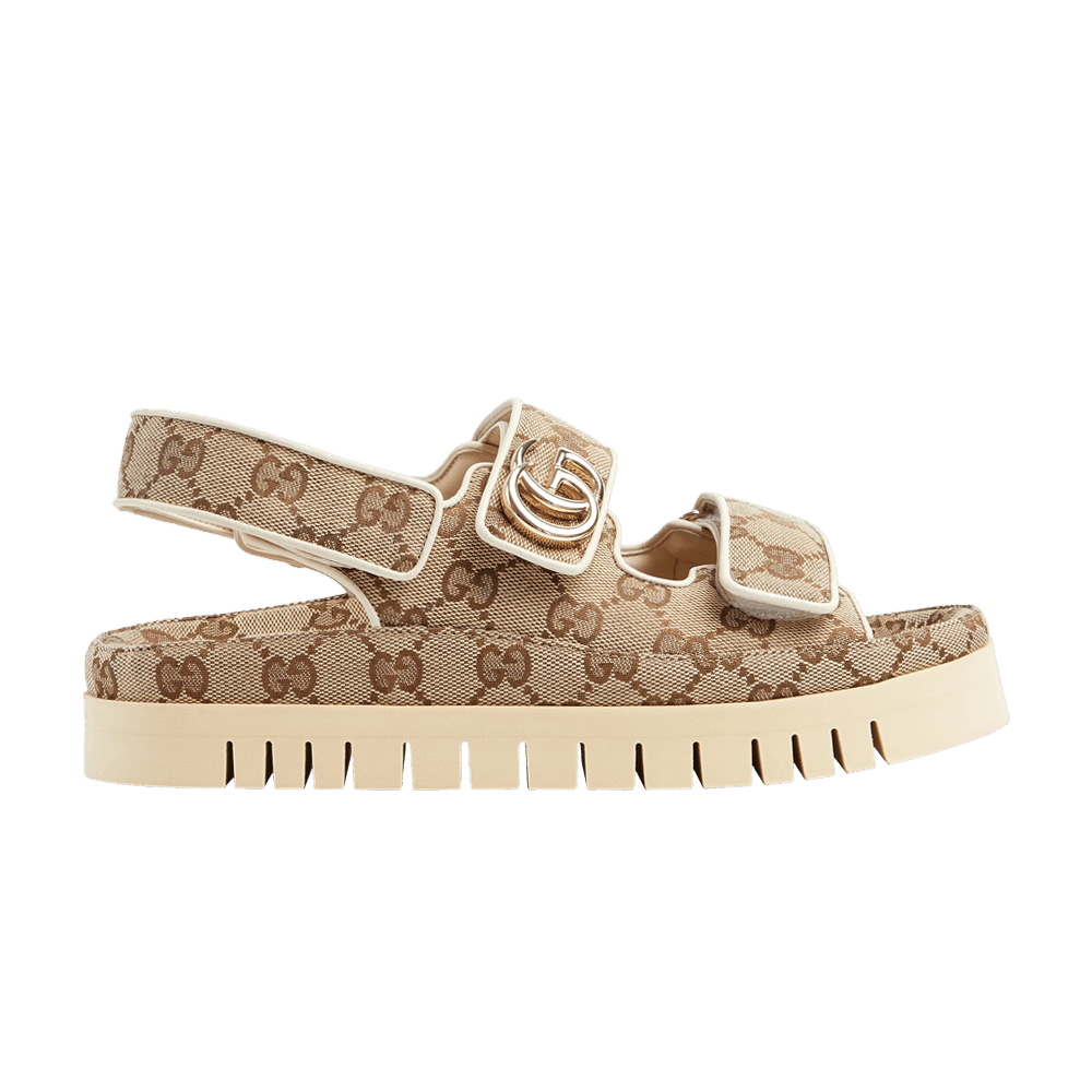 Gucci Wmns Sandal 'GG Canvas - Beige Dark Brown'