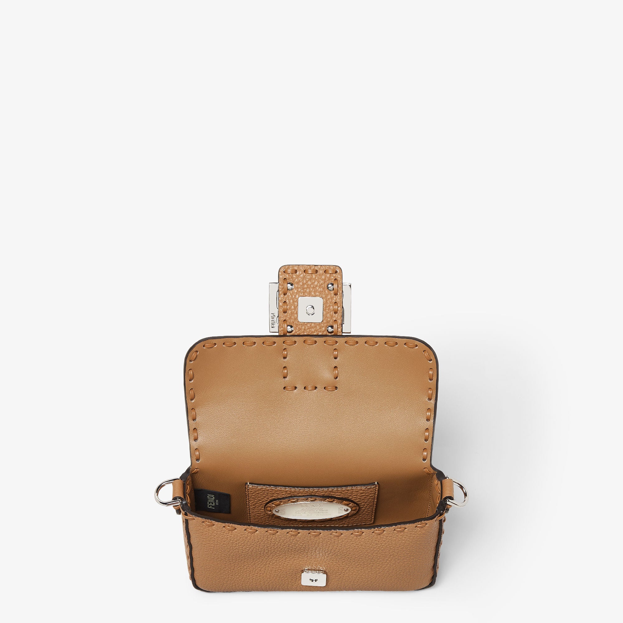Baguette Mini Cappuccino-colored Selleria bag with 309 hand-sewn stitches