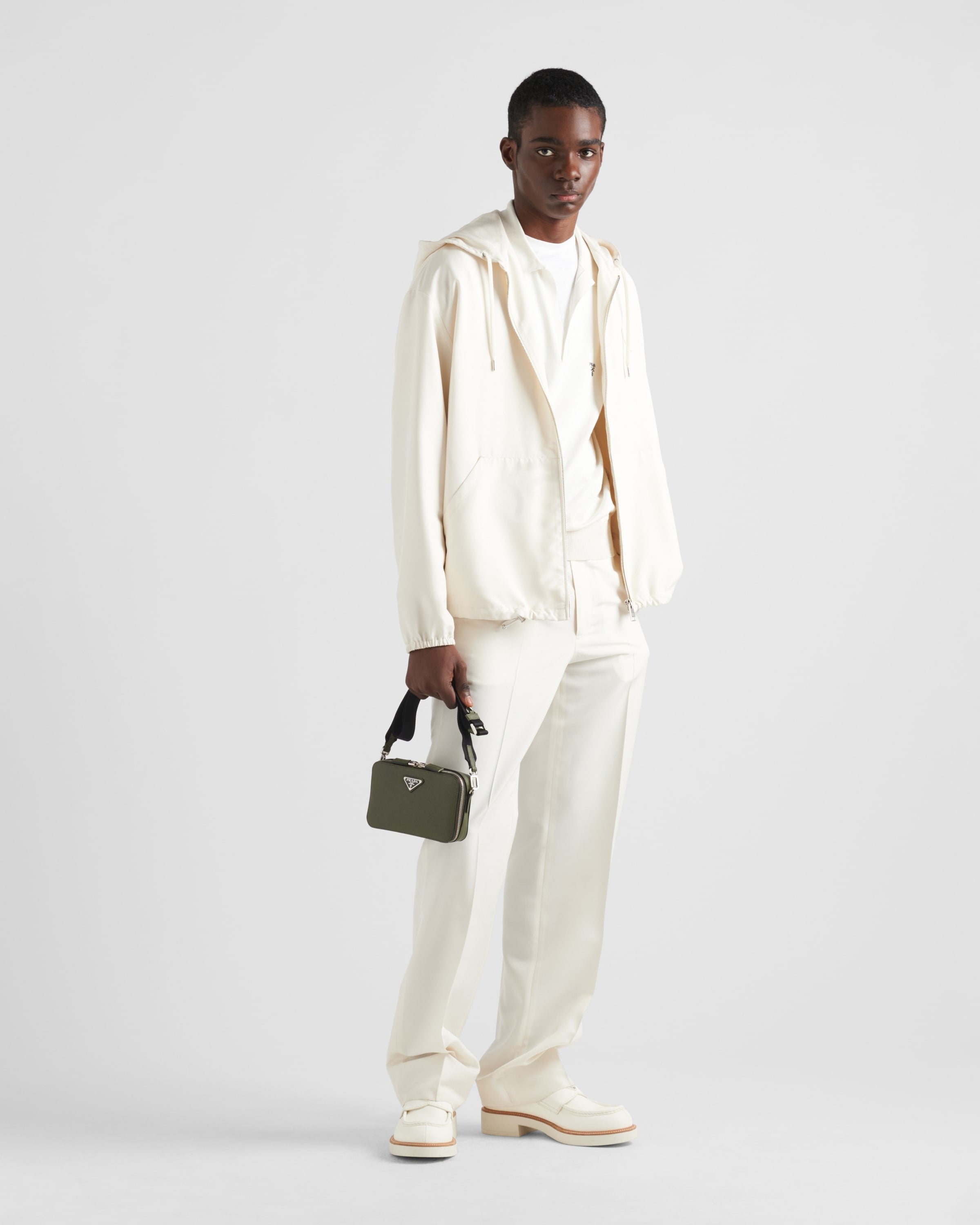Prada Brique Saffiano leather bag Loden Green