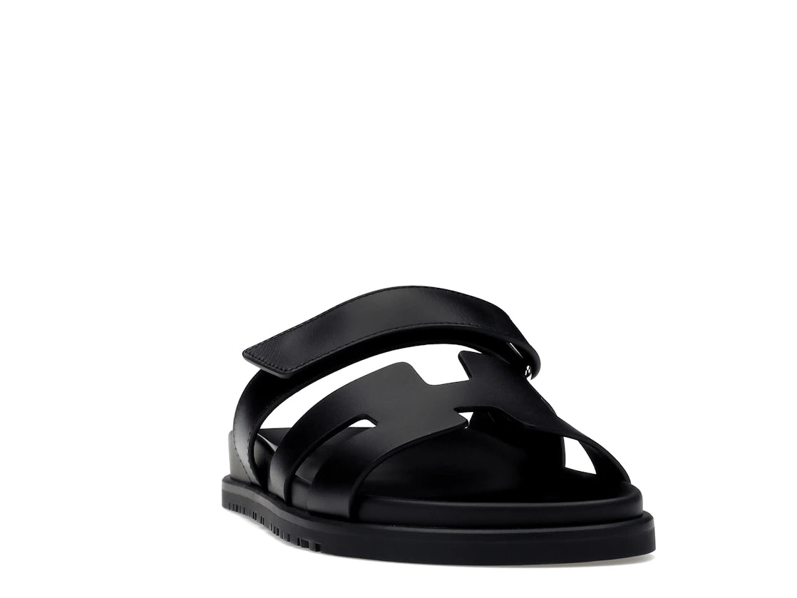Hermès Chypre Sandal Noir Calfskin Leather