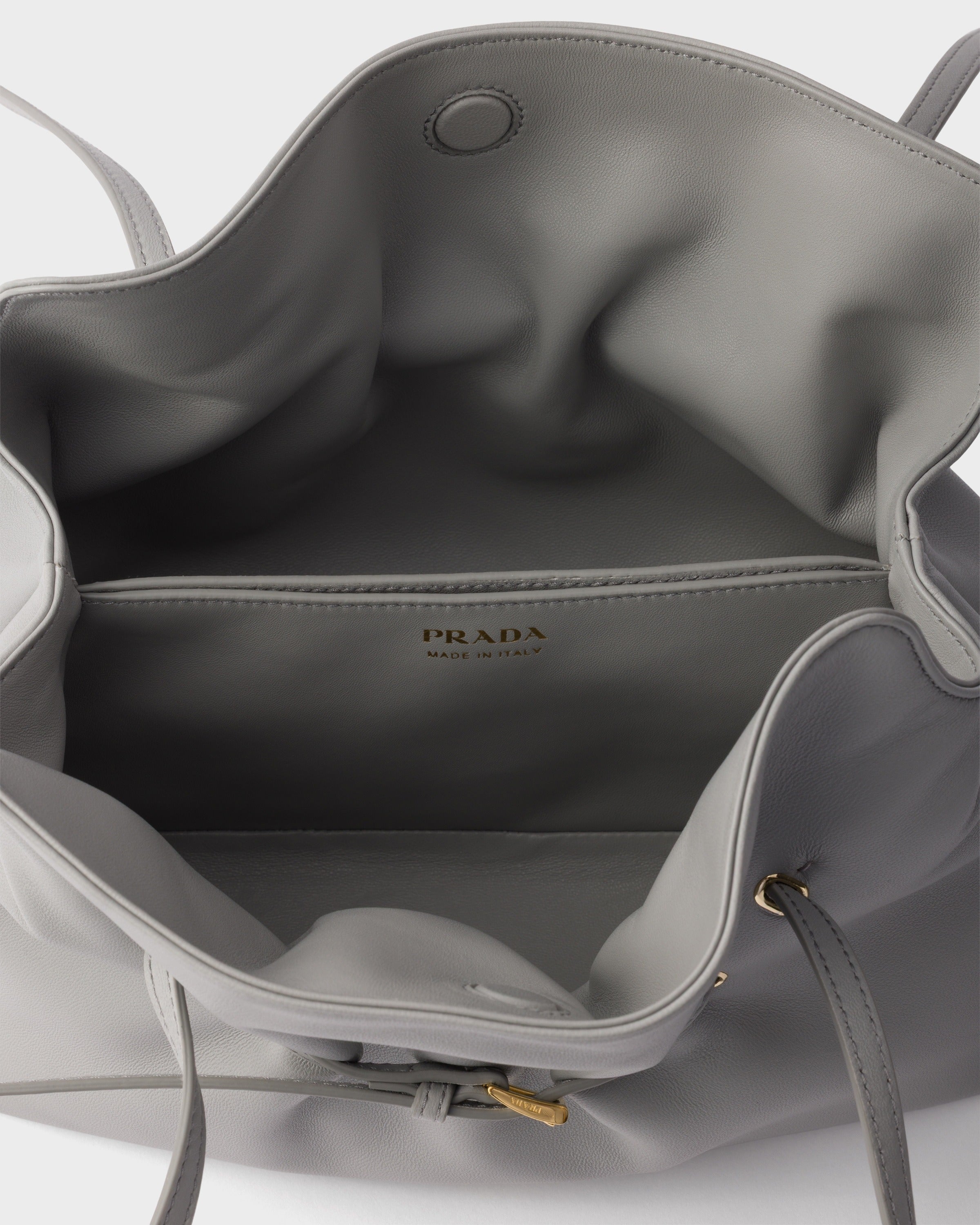 Small Prada Dada nappa leather bag Granite Gray