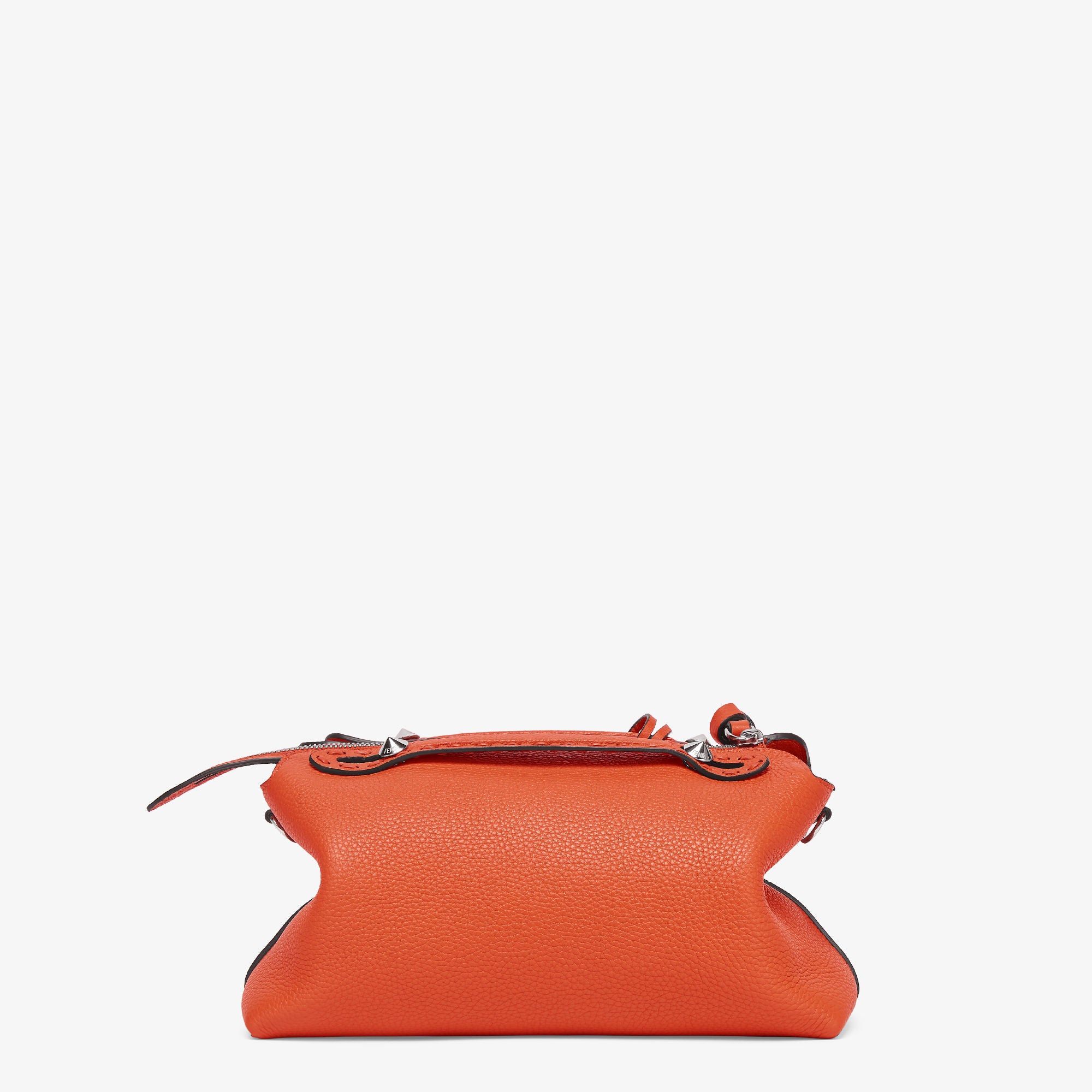 By The Way Selleria Medium Orange Selleria bag with 192 hand-sewn topstitches