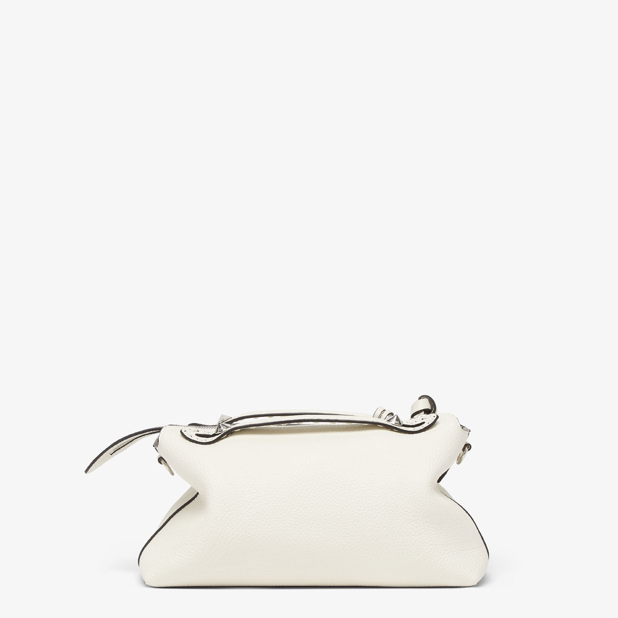 By The Way Selleria Medium White Selleria bag with 192 hand-sewn topstitches