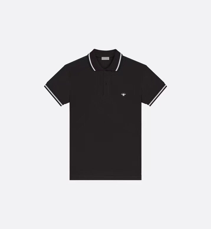 Bee Embroidered Polo Black