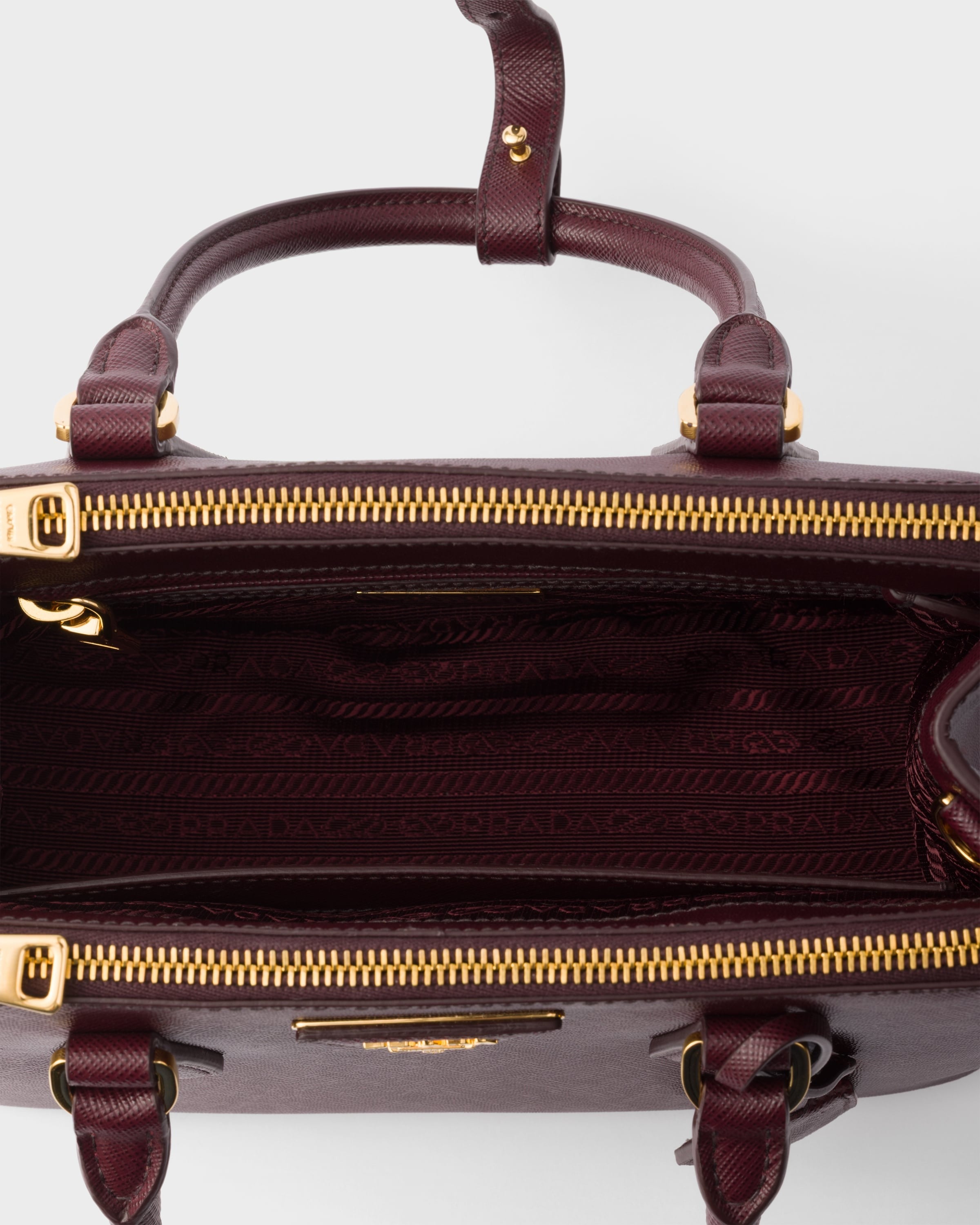 Small Prada Galleria Saffiano leather bag Burgundy