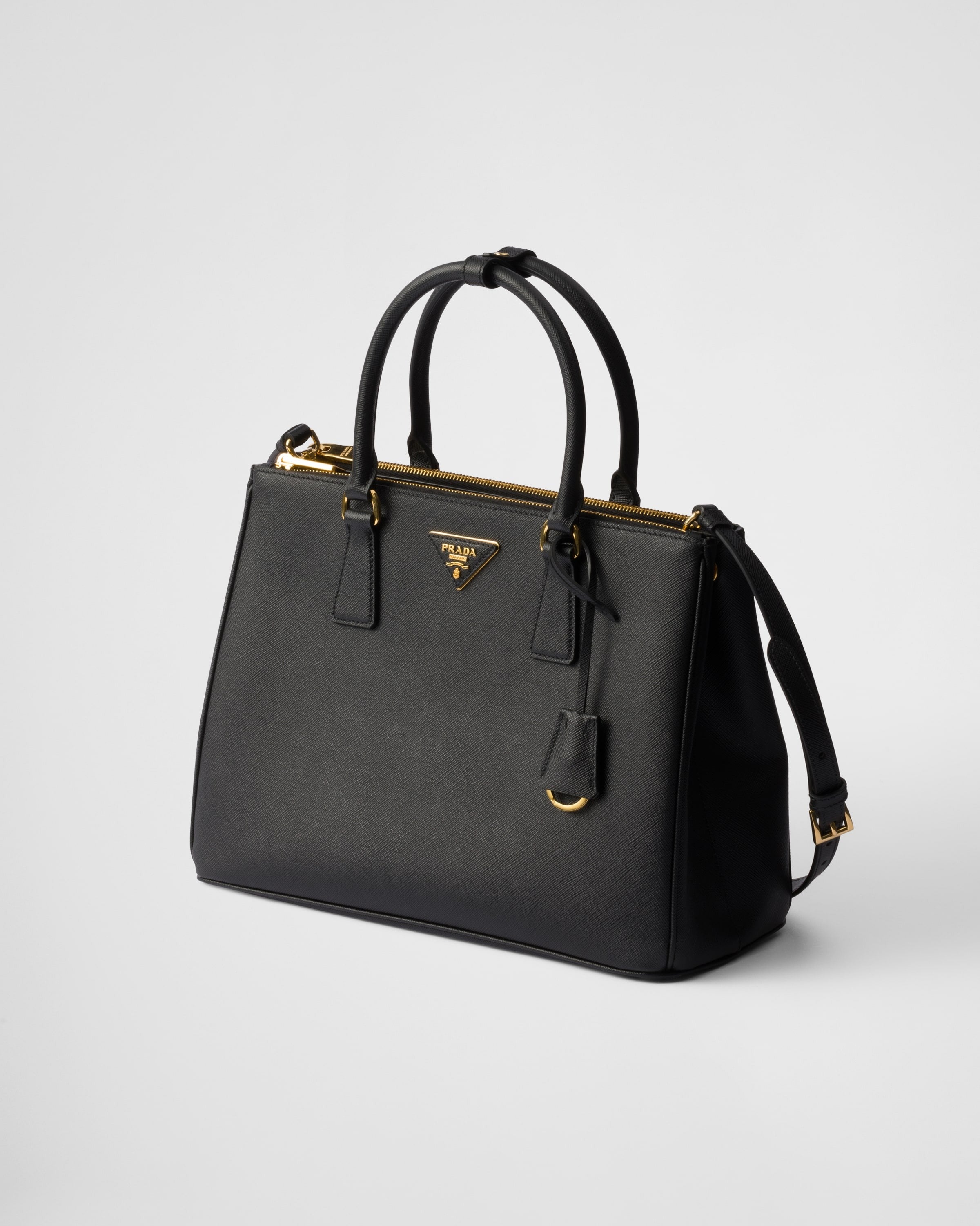 Large Prada Galleria Saffiano leather bag Black