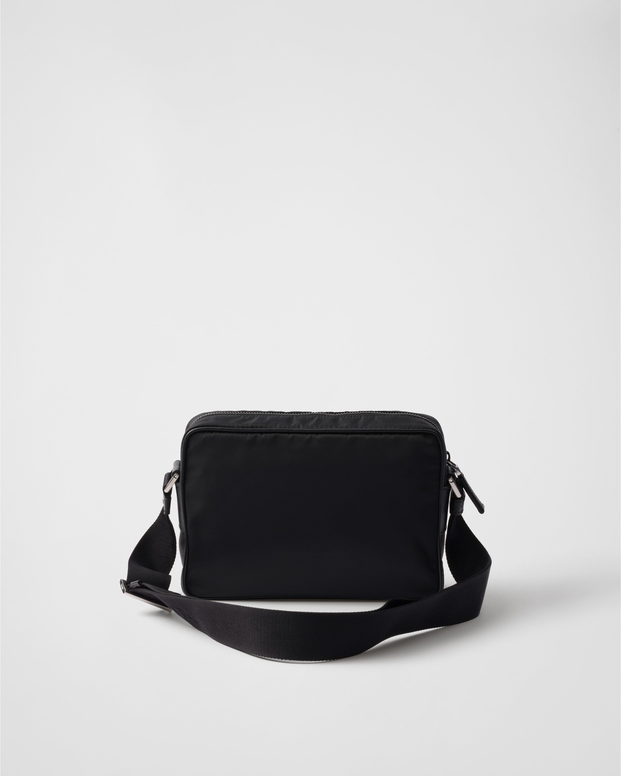 Re-Nylon and Saffiano shoulder bag Black