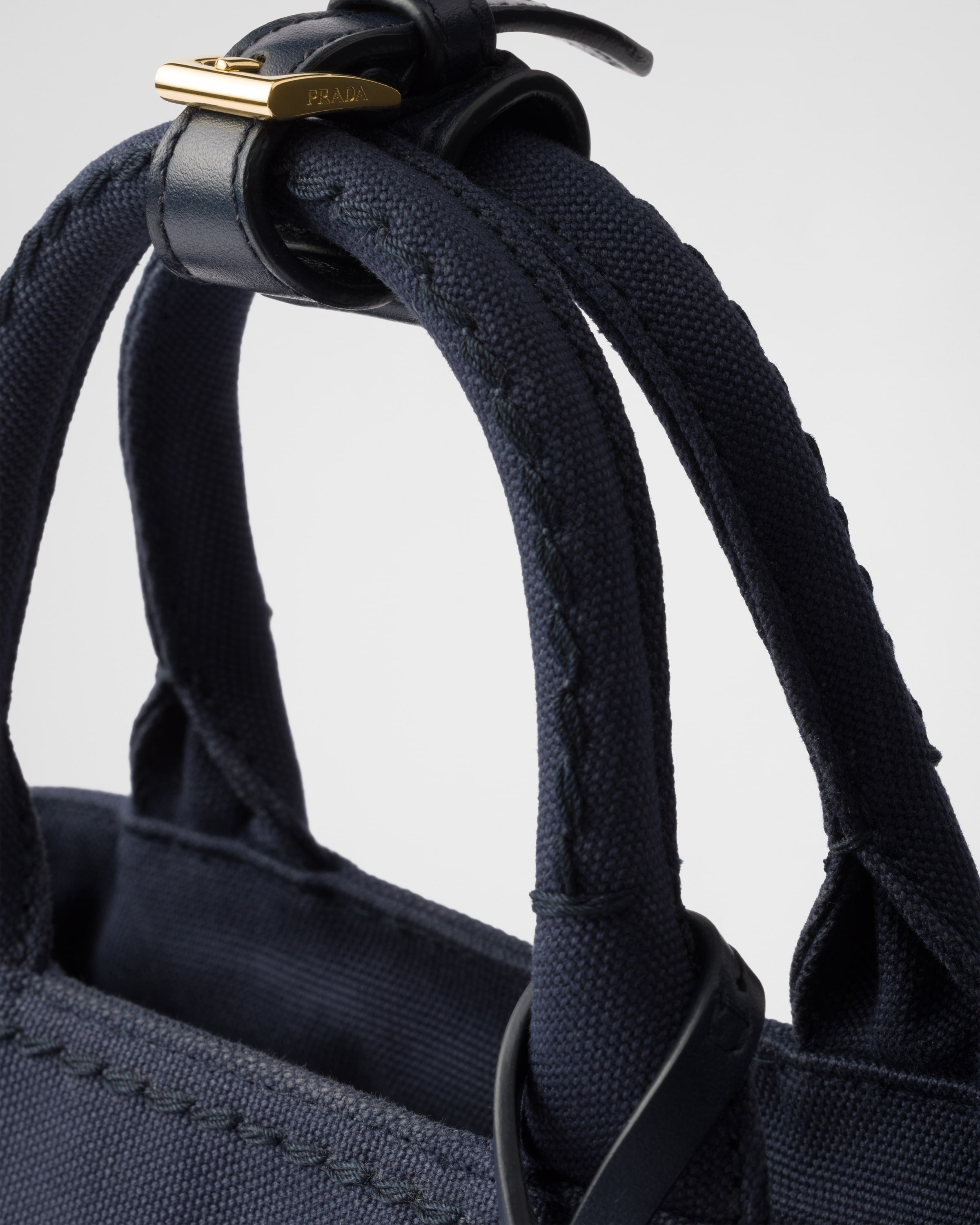 Prada Jardinière cotton canvas mini handbag Baltic Blue