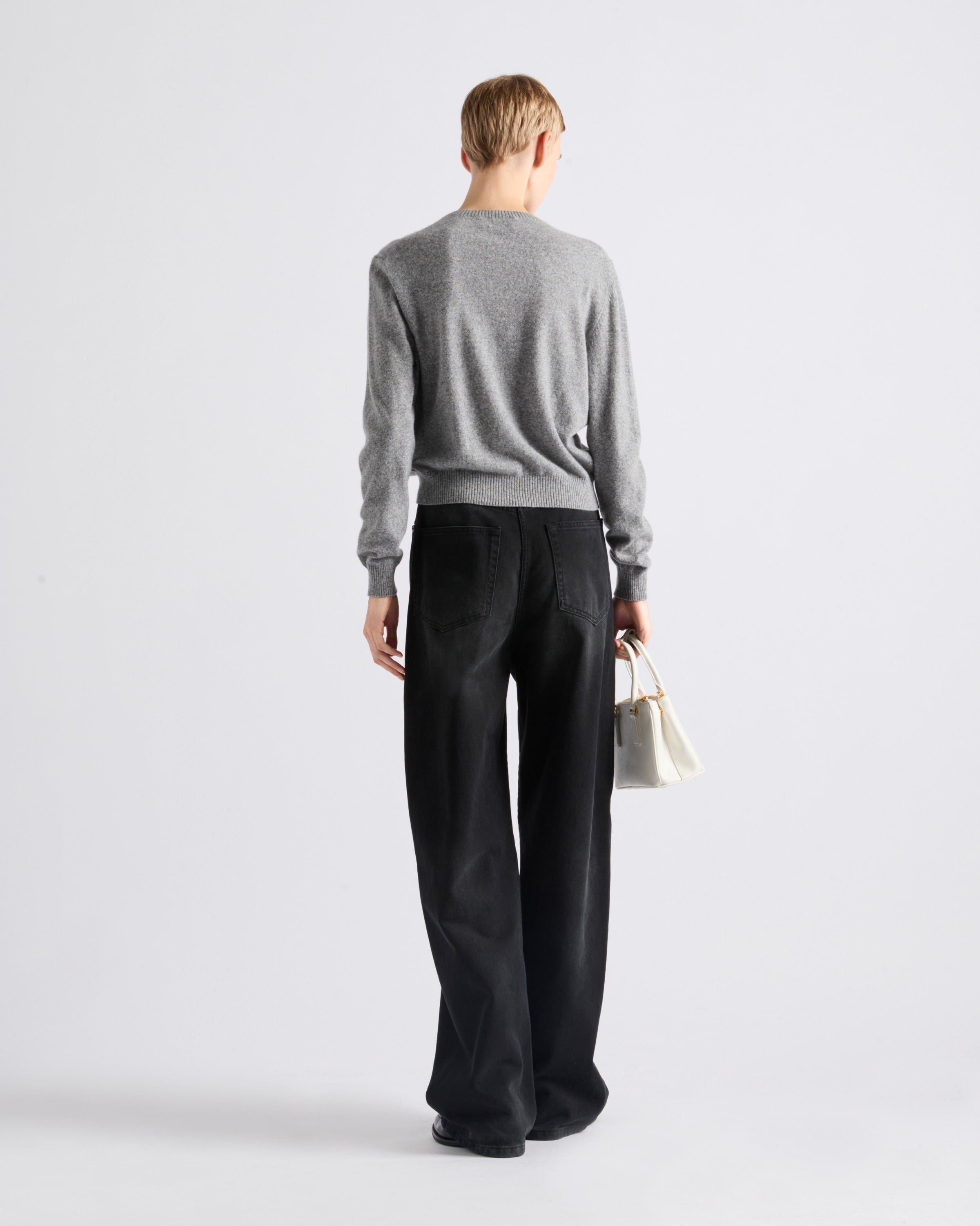 Cashmere and silk sweater Grey