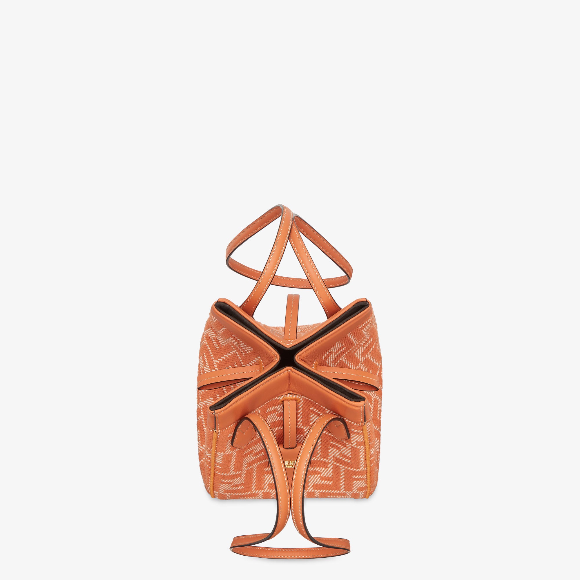 Fendi Origami Mini Orange denim-effect FF jacquard transformable mini-bag
