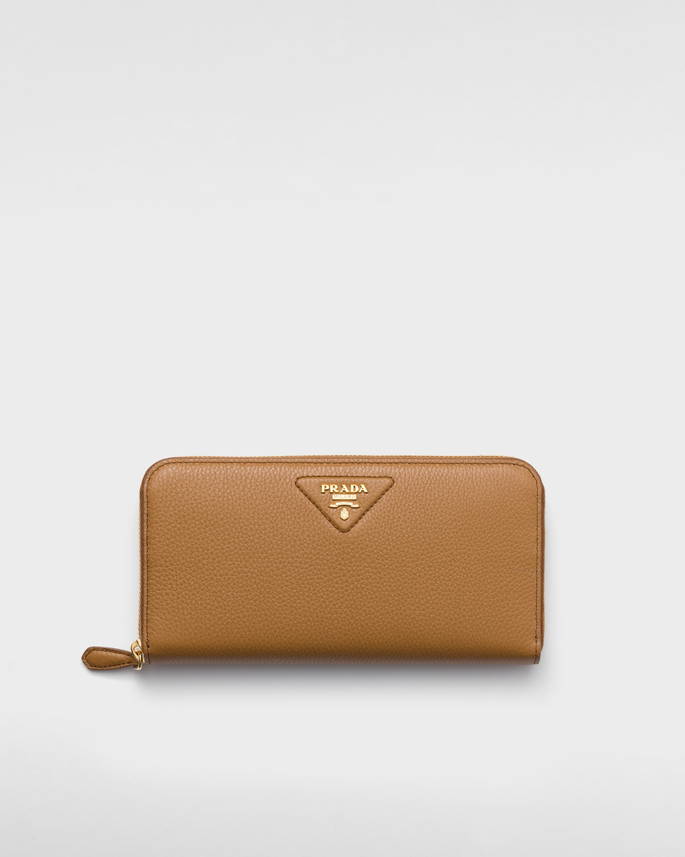 Large leather wallet Caramel
