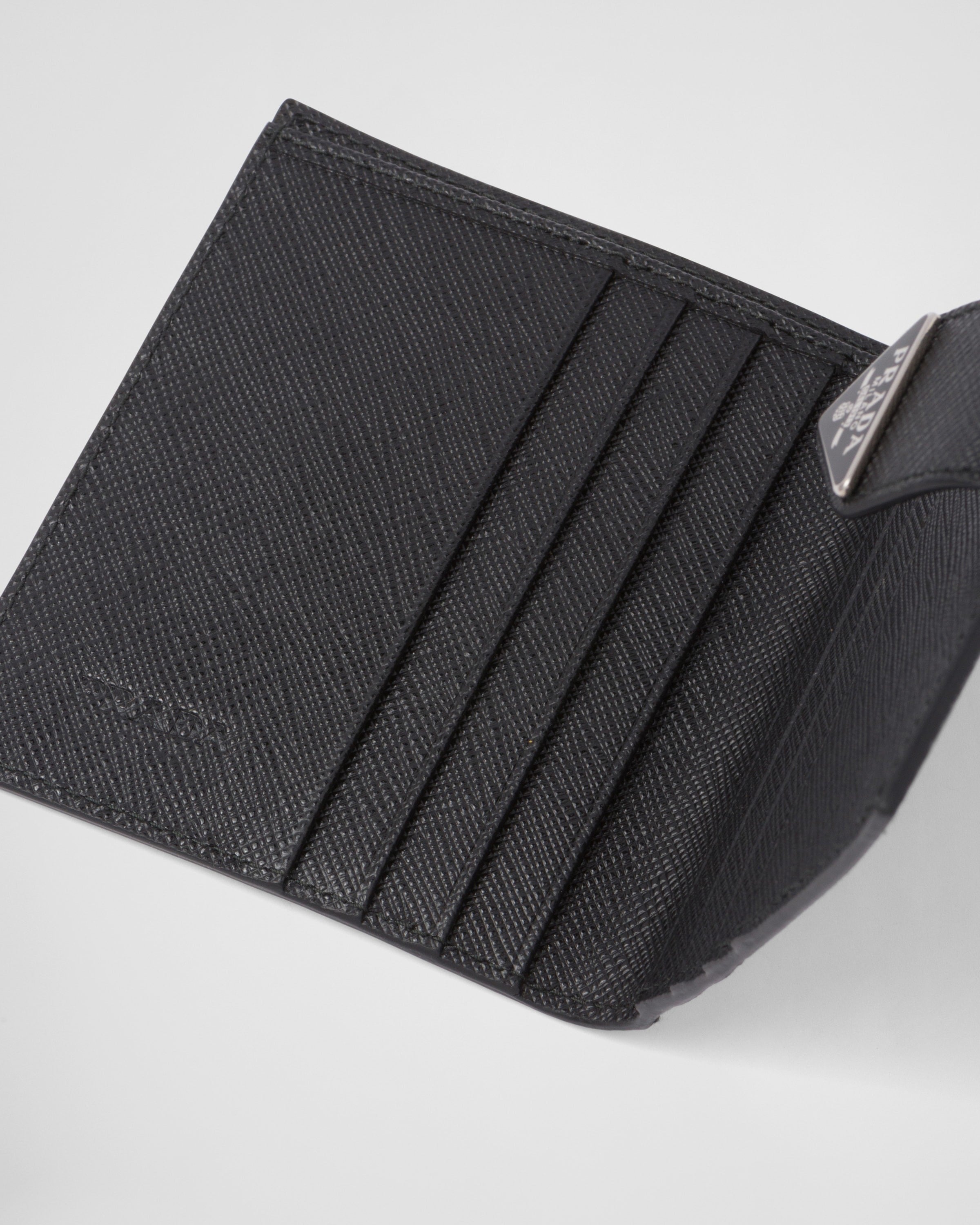 Saffiano leather wallet Black
