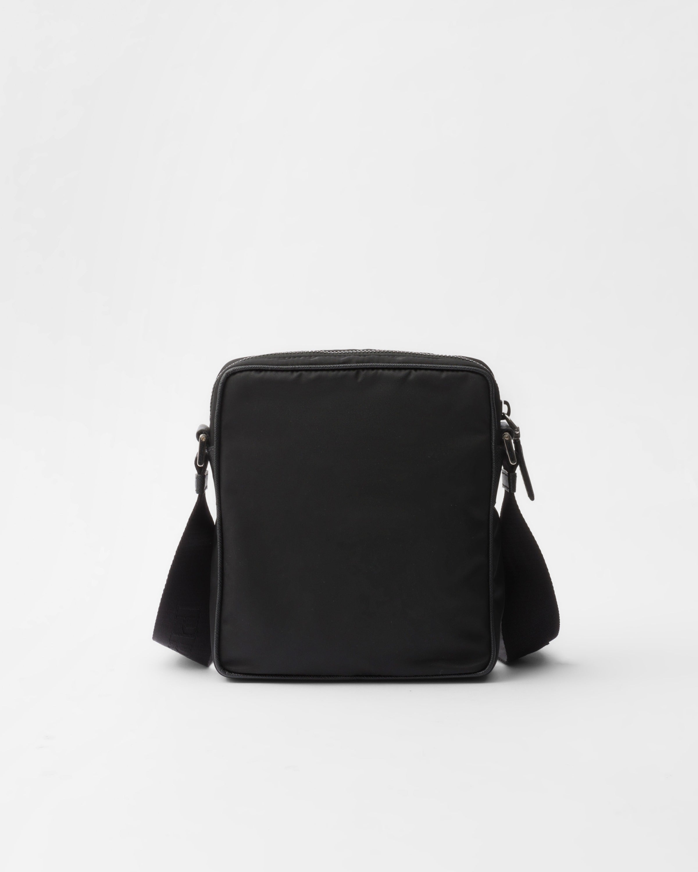 Re-Nylon and Saffiano shoulder bag Black