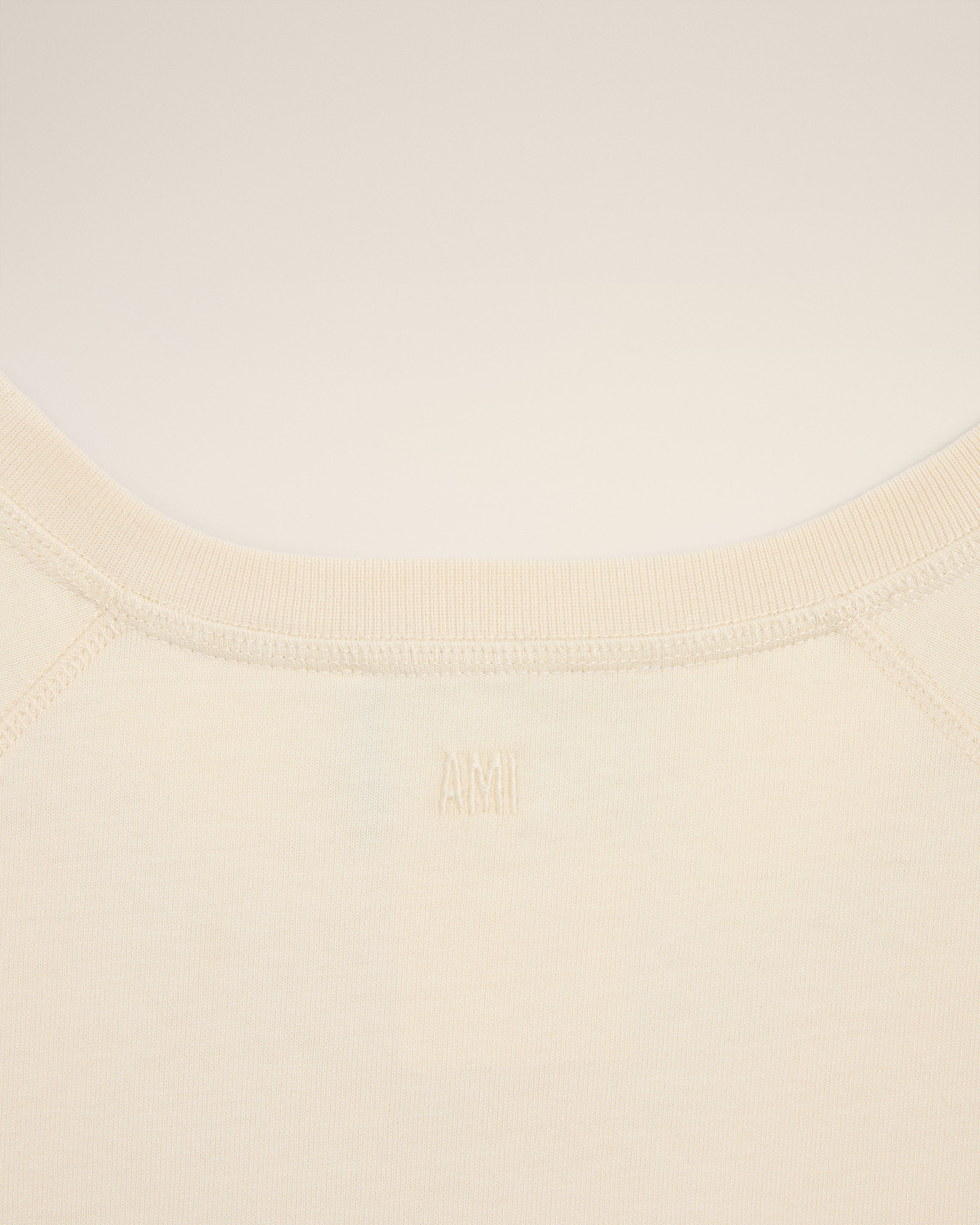 White Cotton Short Sleeves T-shirt IVORY