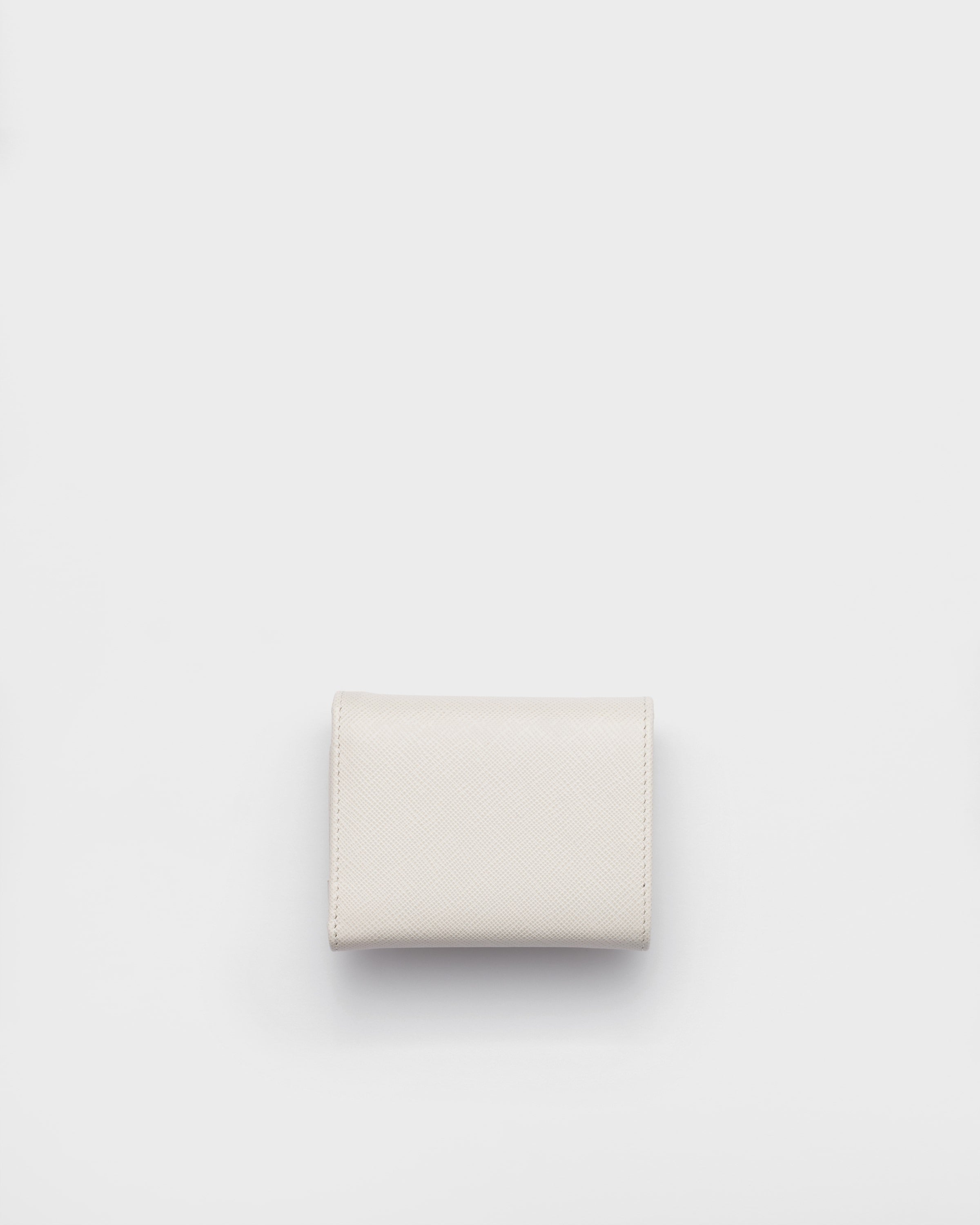 Small Saffiano leather wallet Chalk White