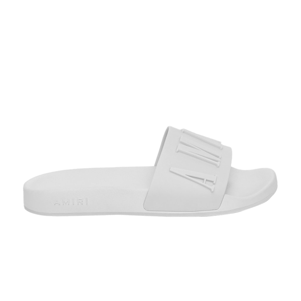 Amiri Logo Pool Slide 'White'