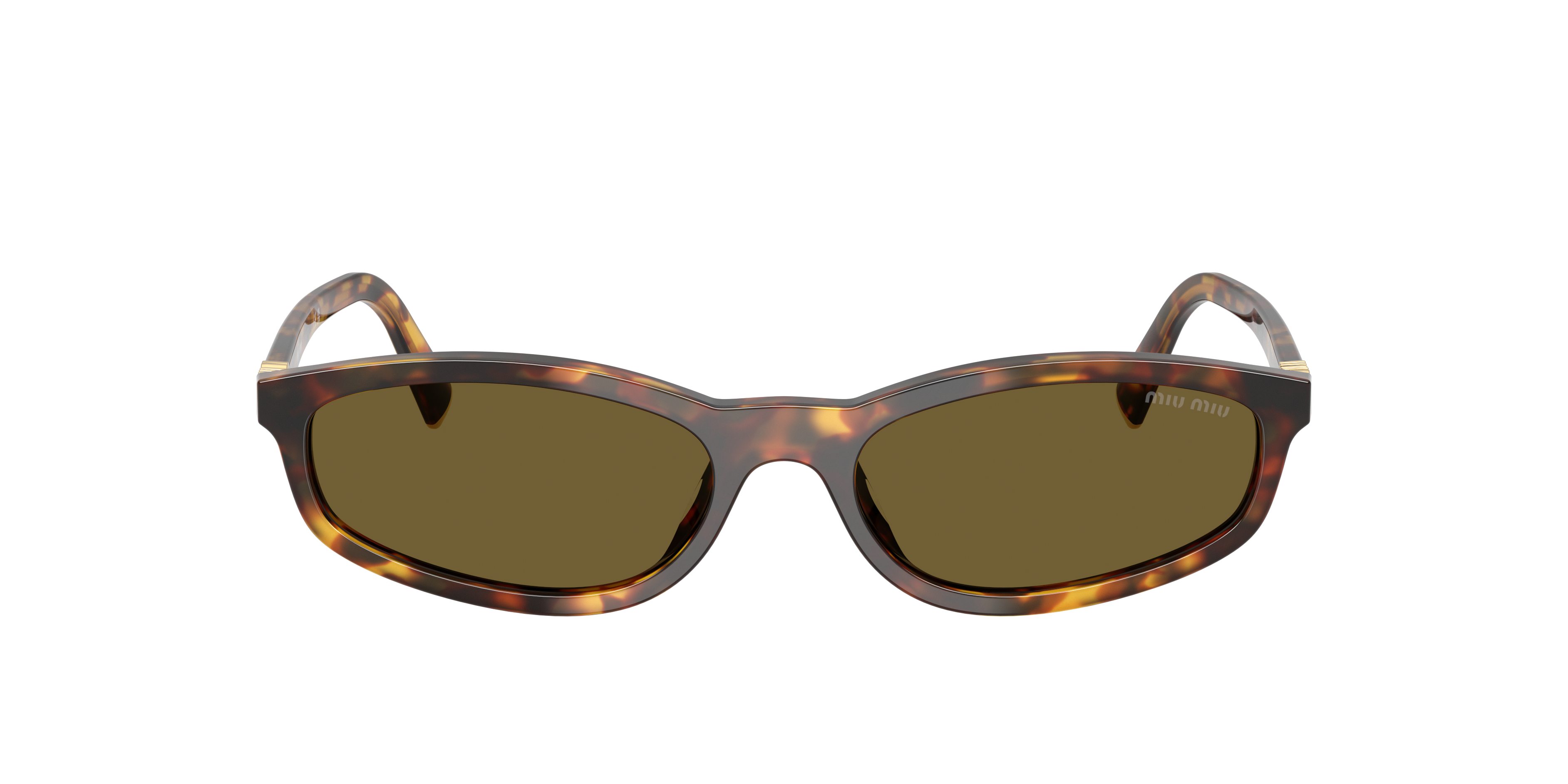 MIU MIU MU A06S Honey Havana - Women Luxury Sunglasses, Dark Brown Lens