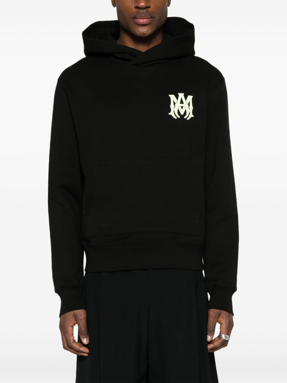 Raised monogram hoodie