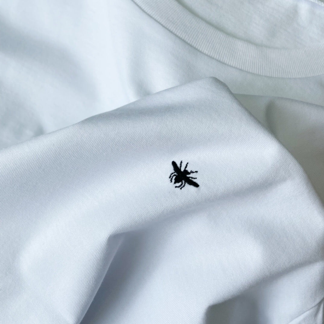 Dior Bee Embroidered T-Shirt White