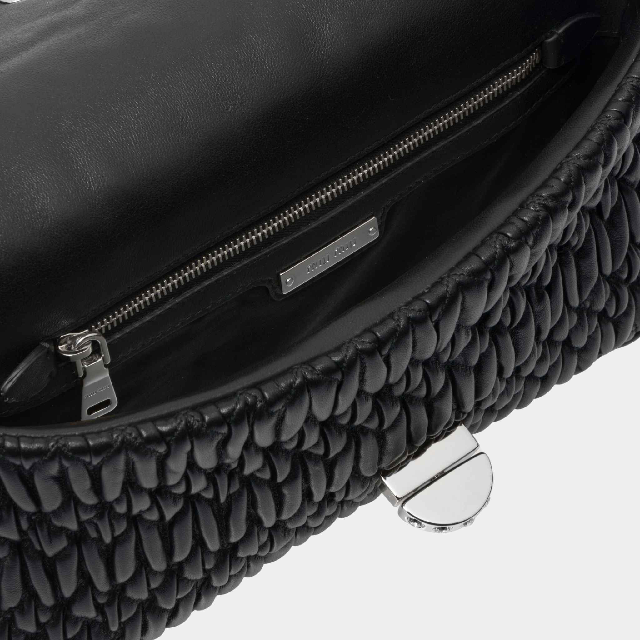 Crystal Cloqué Nappa Leather Bag
