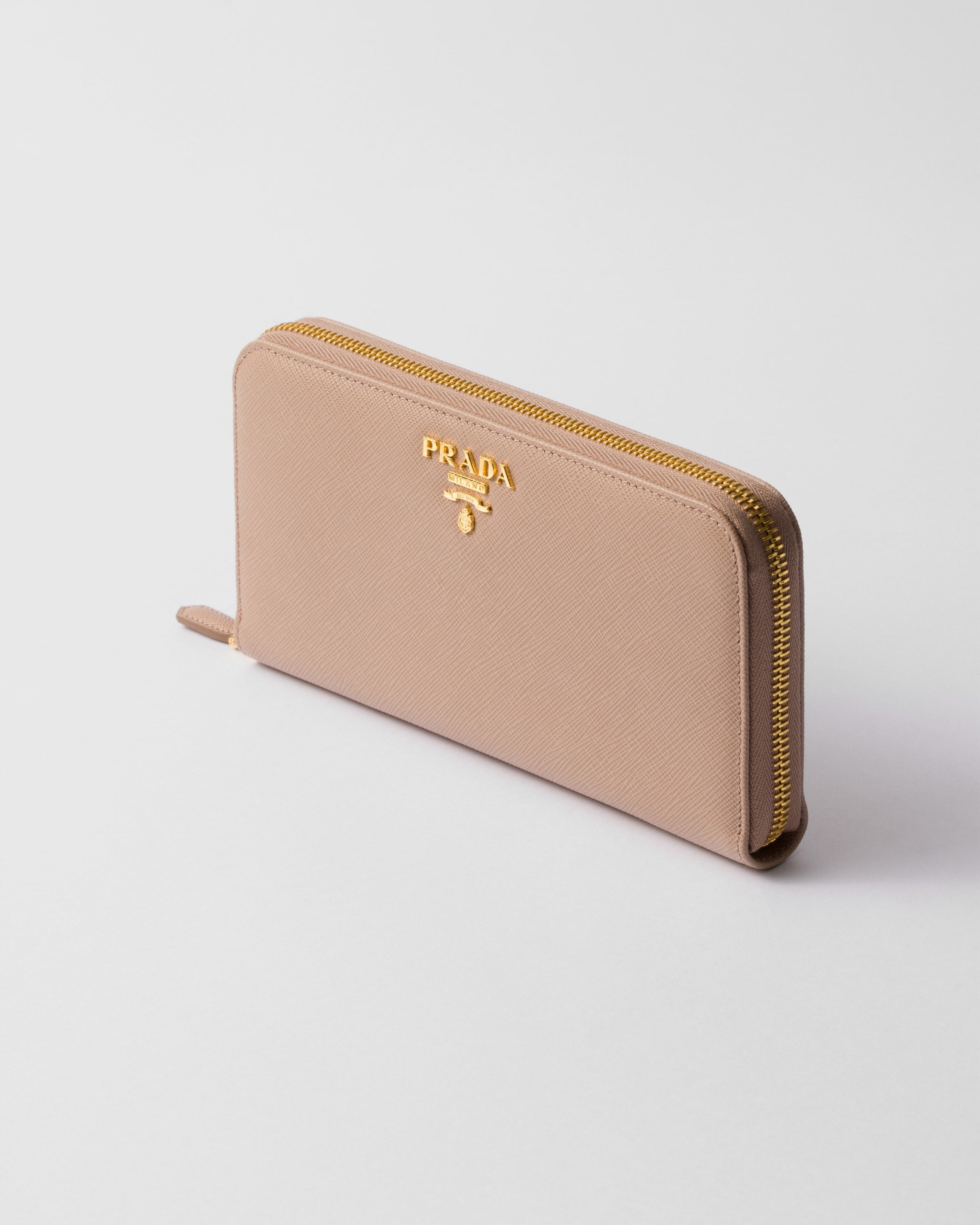 Large Saffiano Leather Wallet Powder Pink