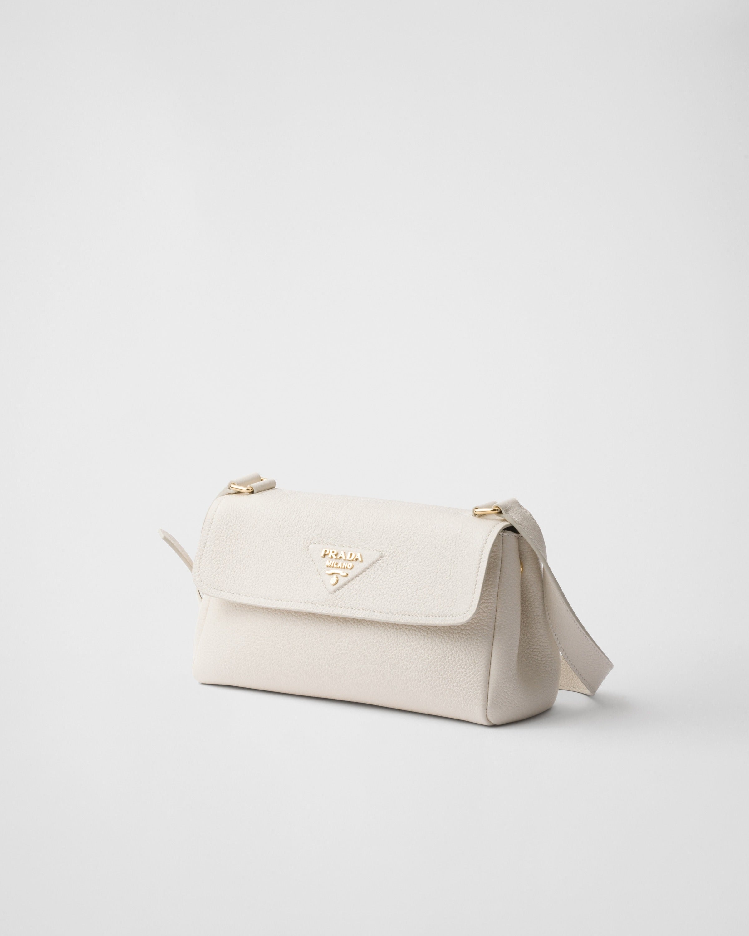 Small leather shoulder bag White