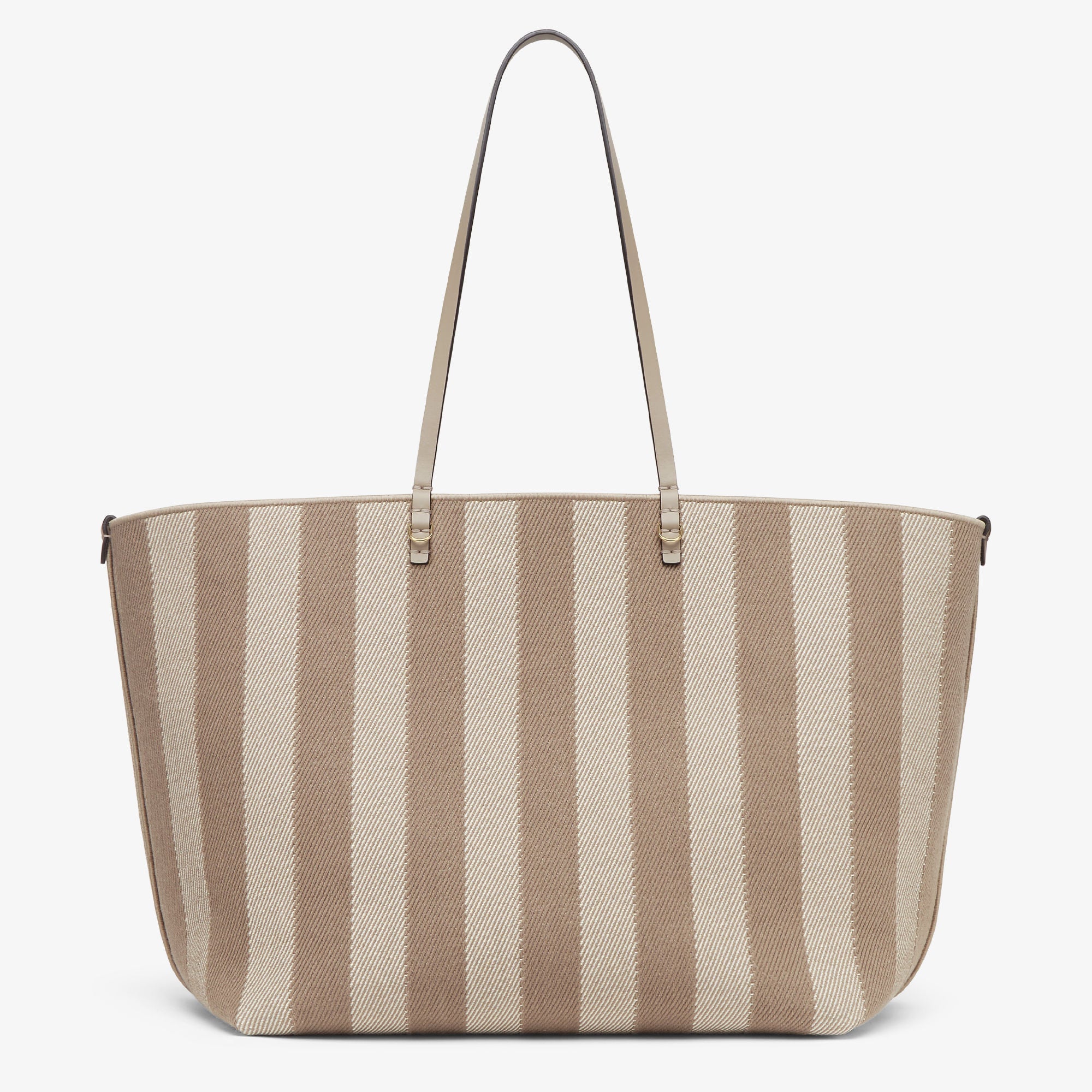 Roll Large Reversible shopper in Pequin striped and dove gray FF fabric