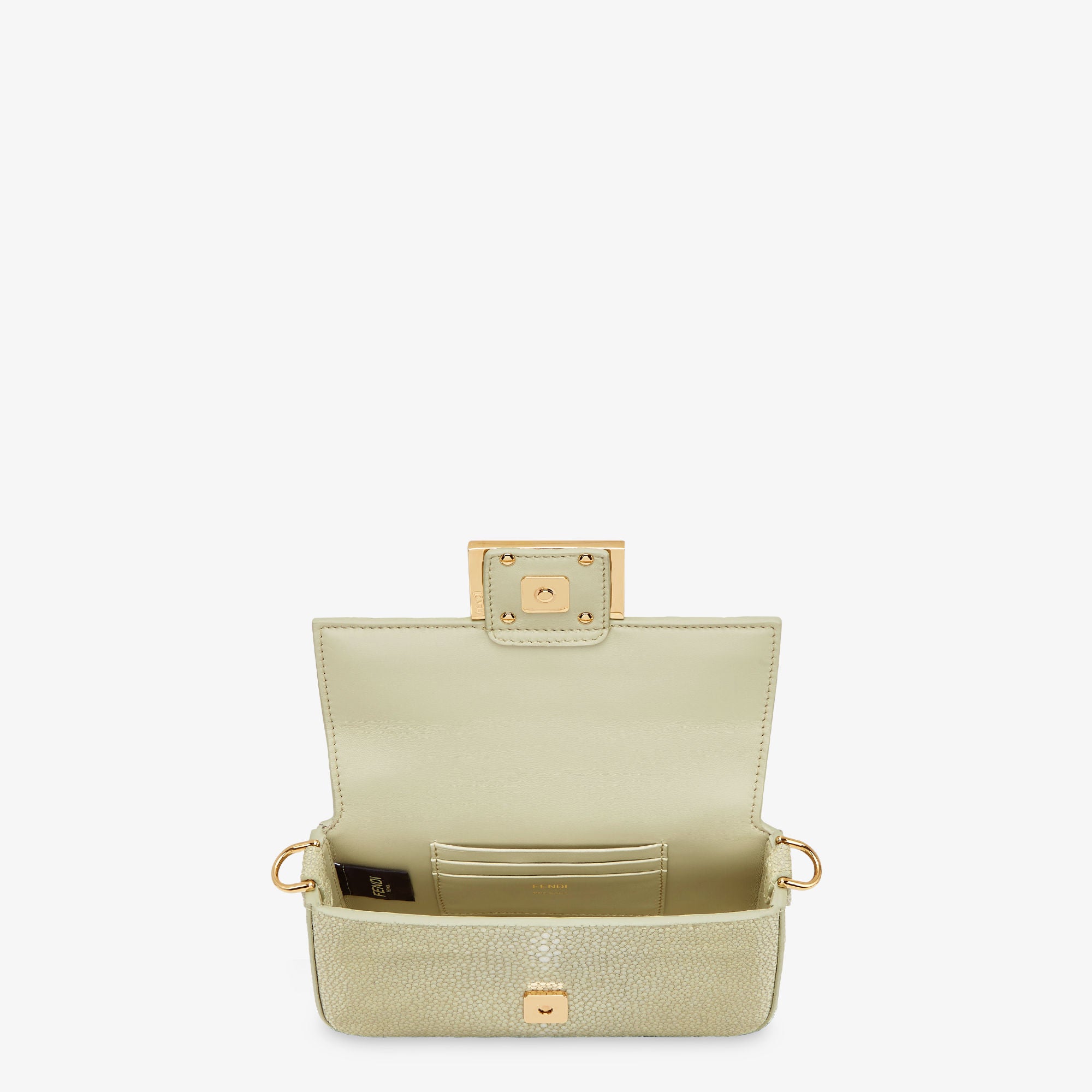 Baguette Mini Sage green stingray leather bag