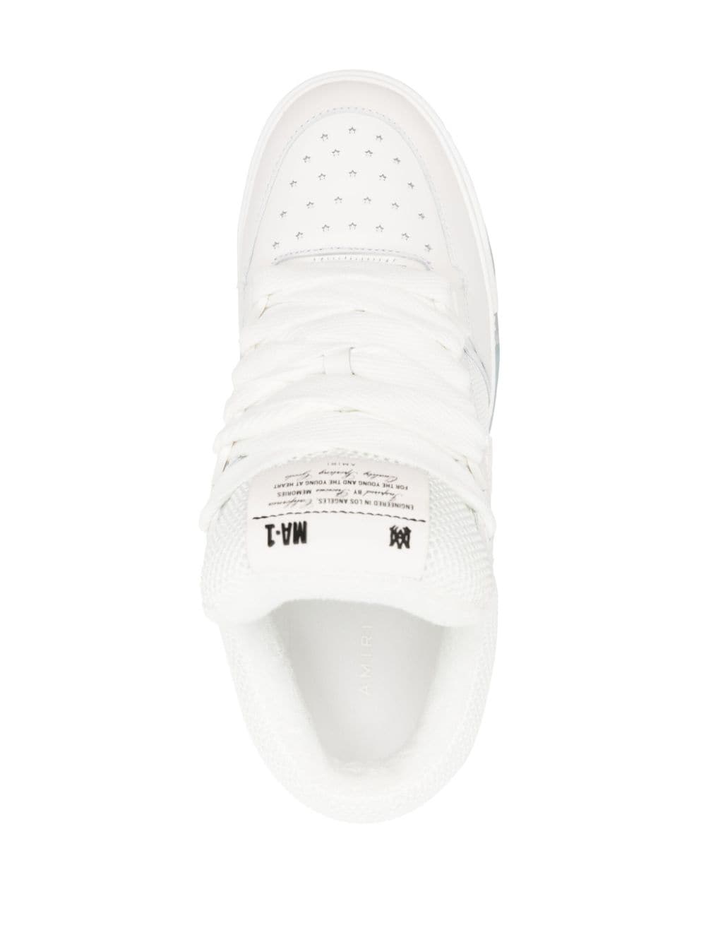 MA-1 leather-trim mesh sneakers