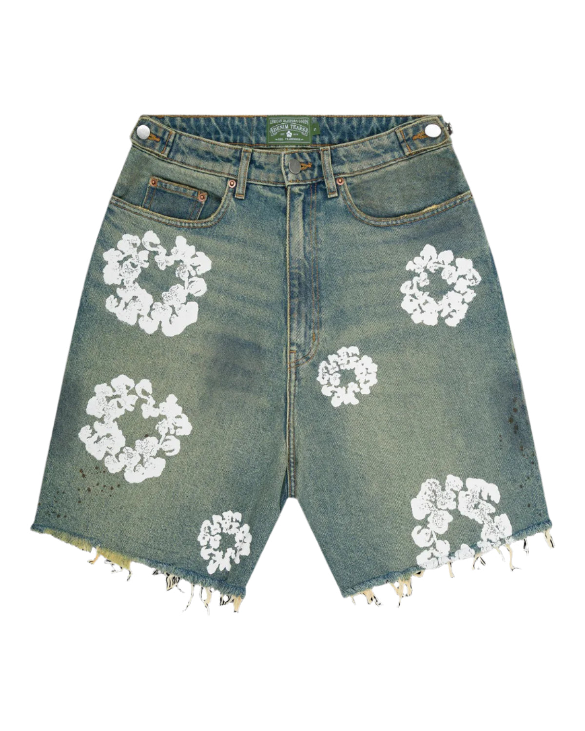Dirty Wash Wreath Short Light Wash Light Wash