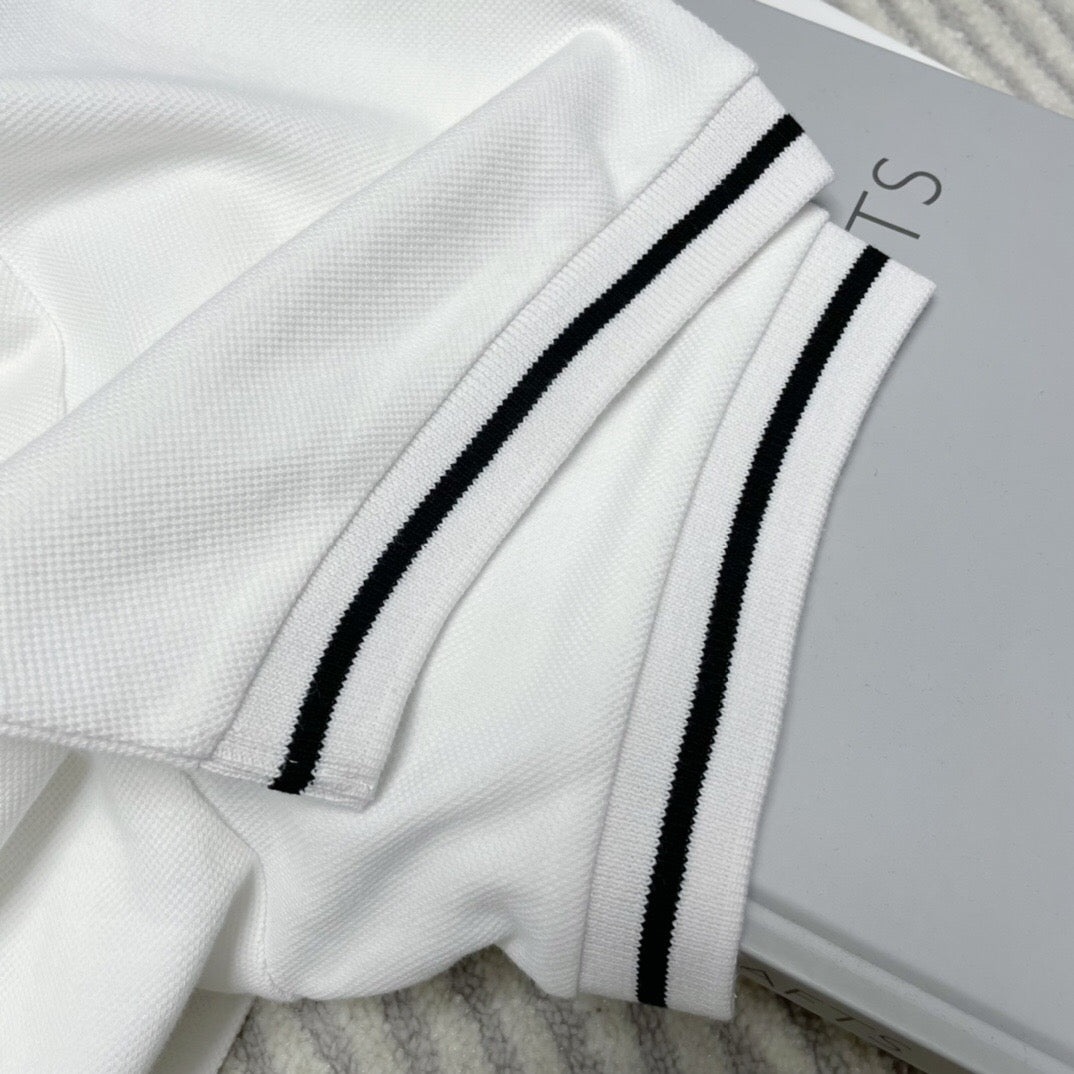 Bee Embroidered Polo White