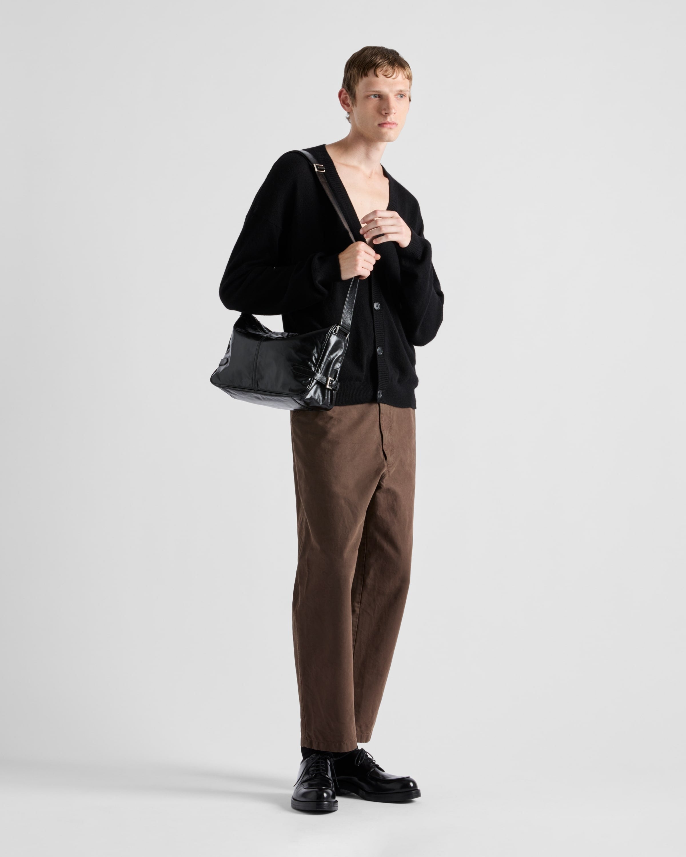 Leather shoulder bag Black