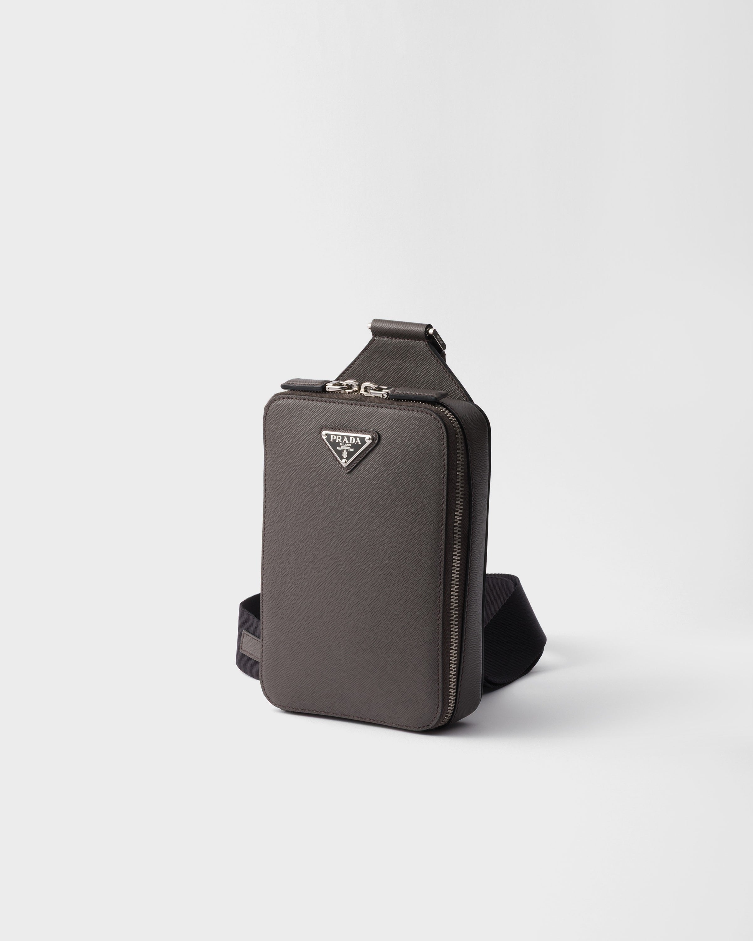 Prada Brique Saffiano leather bag Smoky Gray