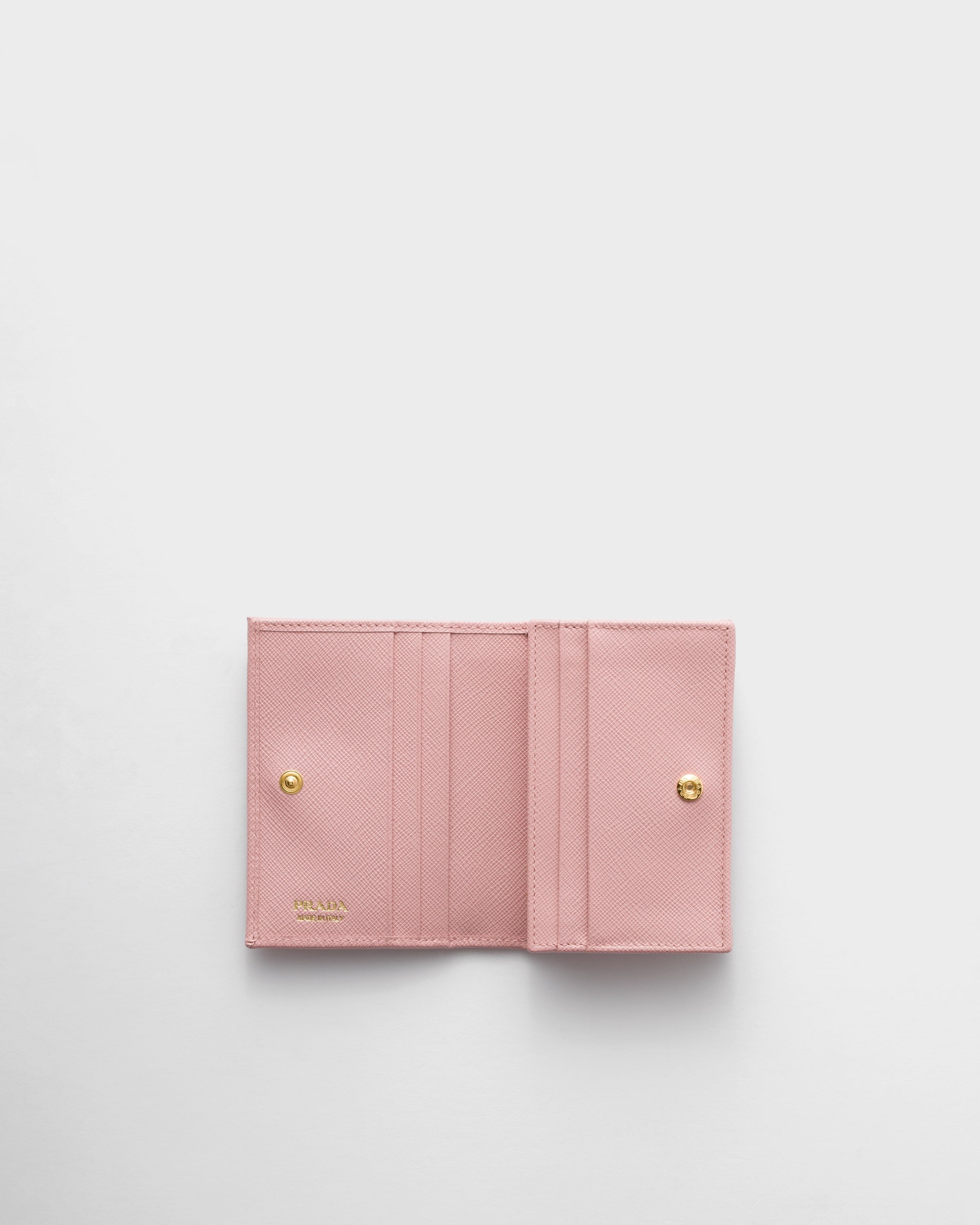 Small Saffiano Leather Wallet Peach