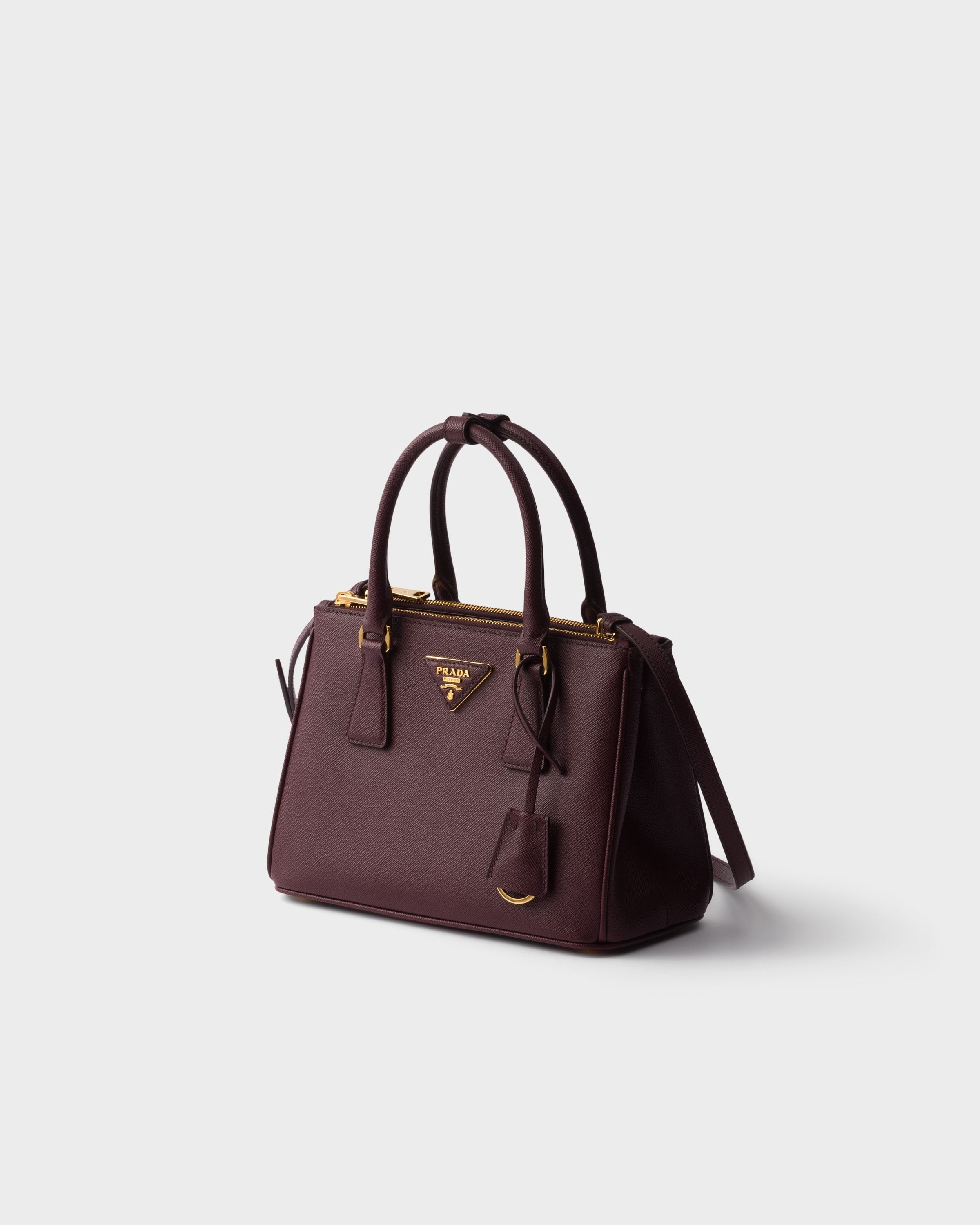 Small Prada Galleria Saffiano leather bag Burgundy
