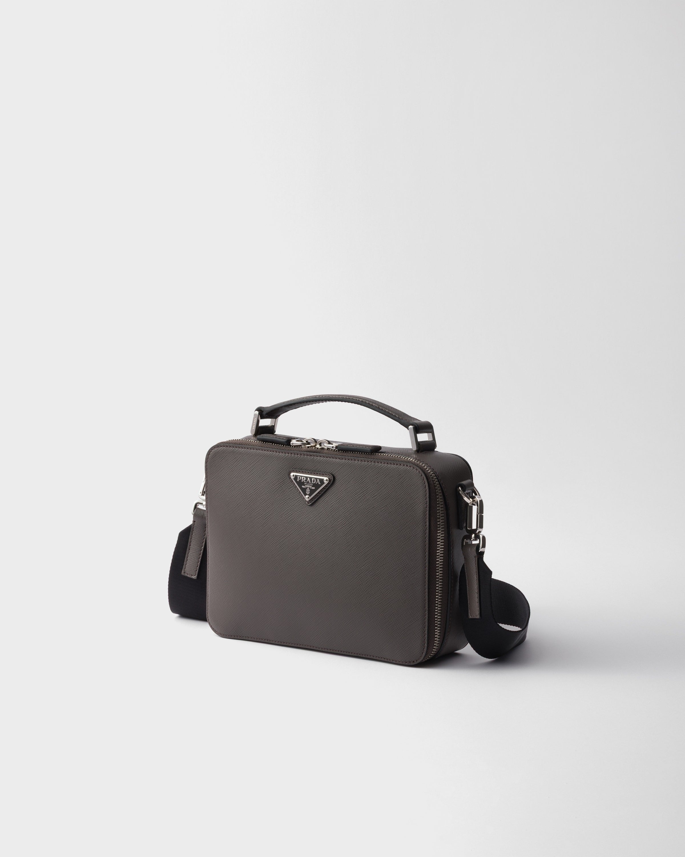 Medium Prada Brique Saffiano leather bag Smoky Gray