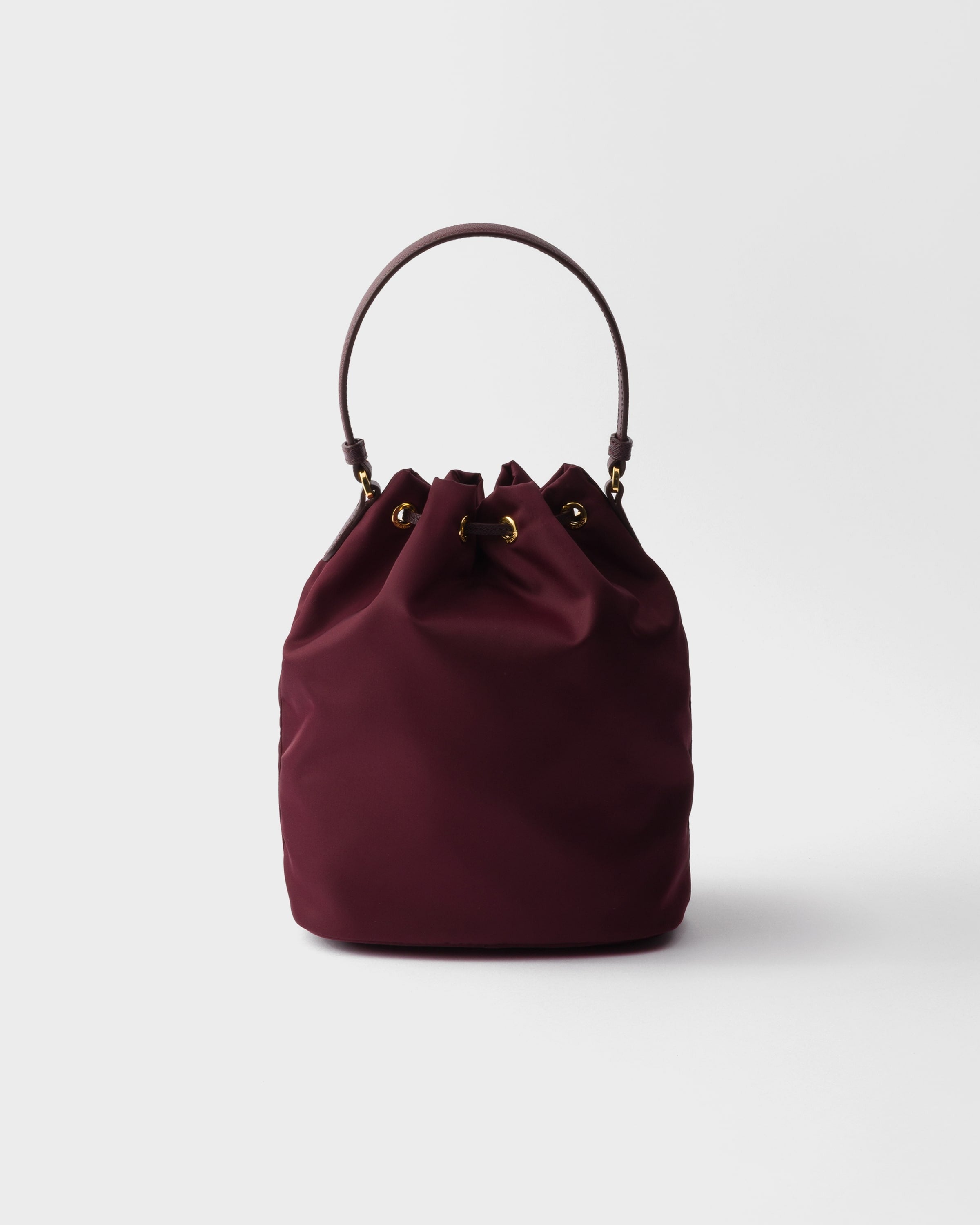 Prada Duet Re-Nylon bucket bag Burgundy