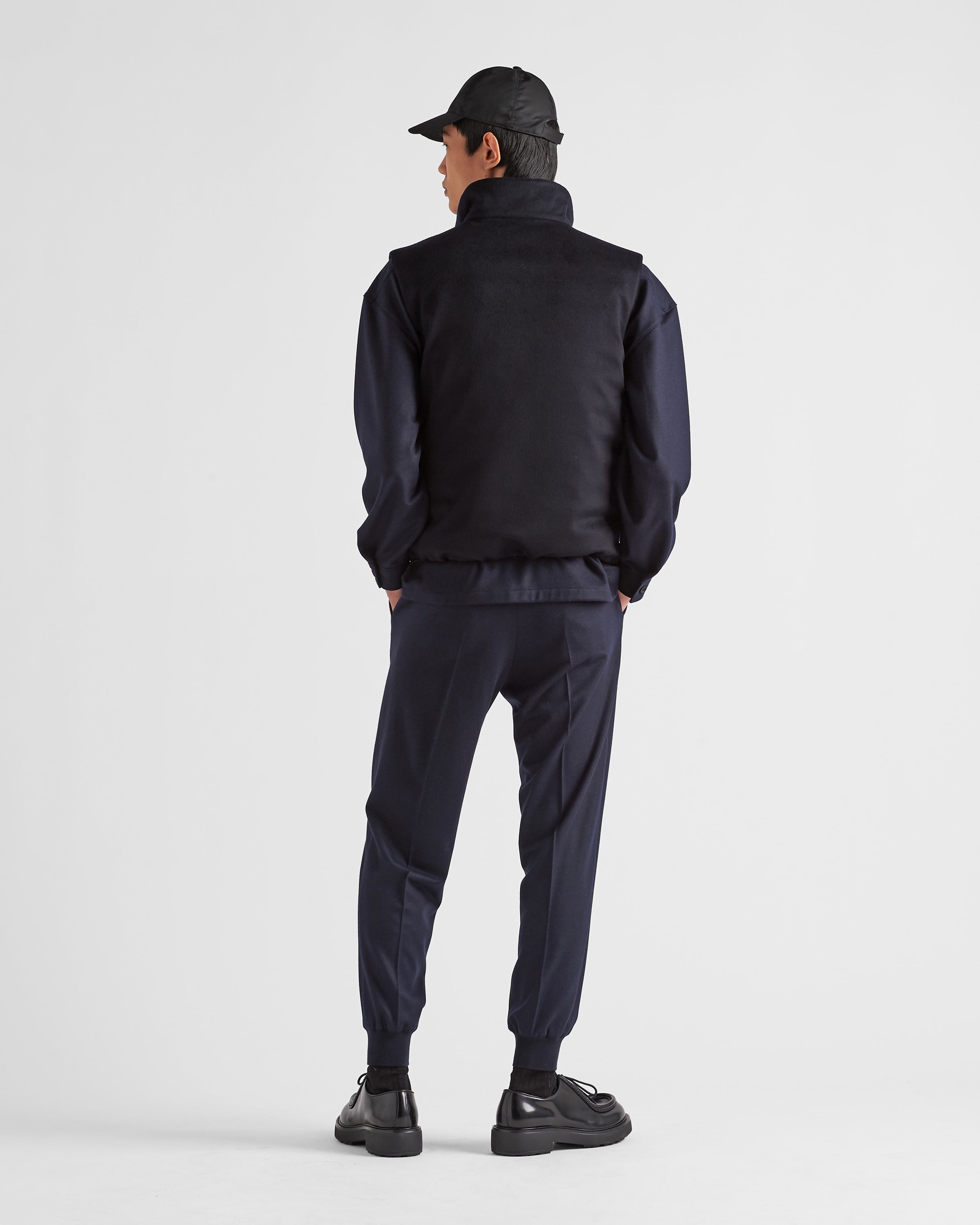 Cashmere down vest Navy