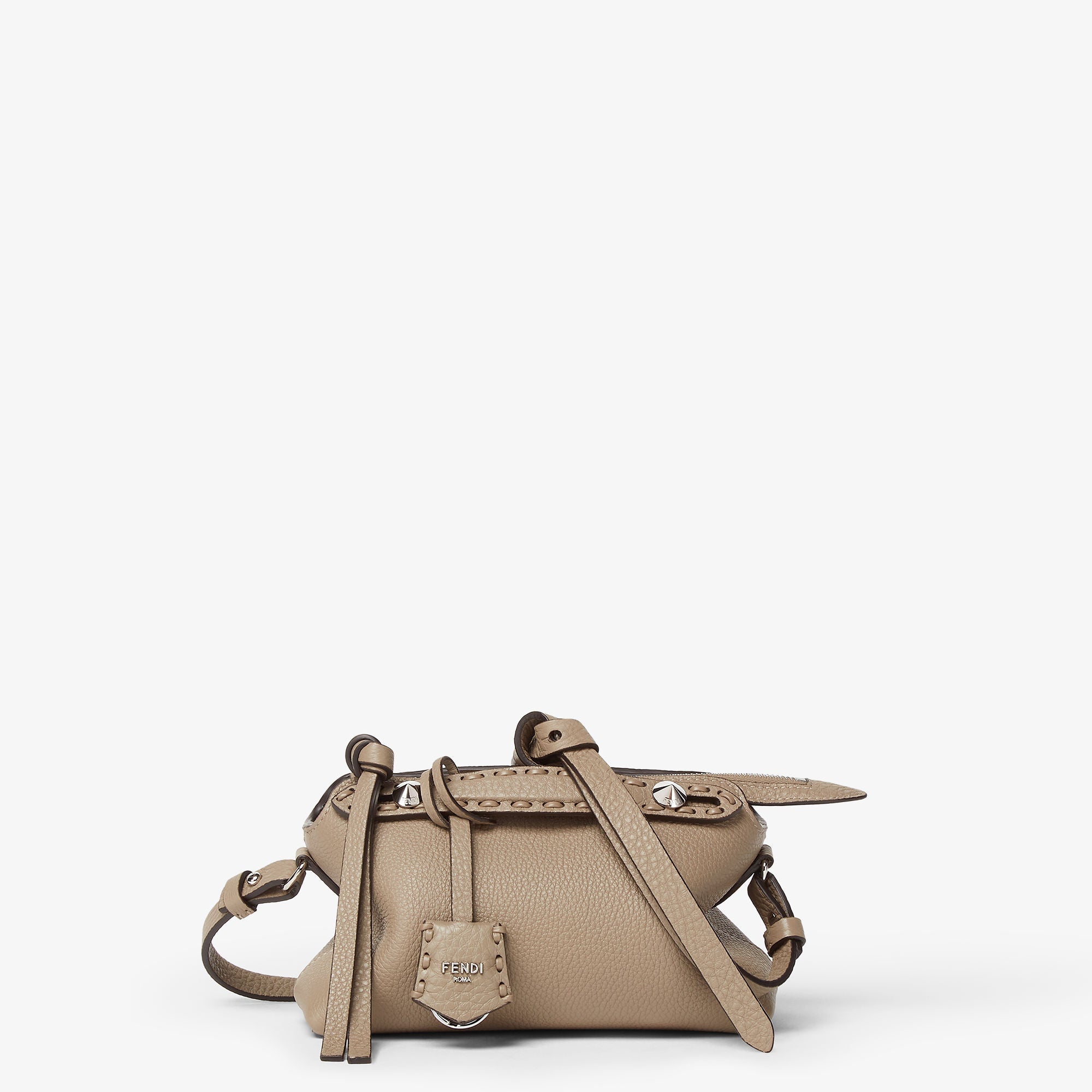 By The Way Selleria Mini Dove gray Selleria mini-bag with 156 hand-sewn topstitches